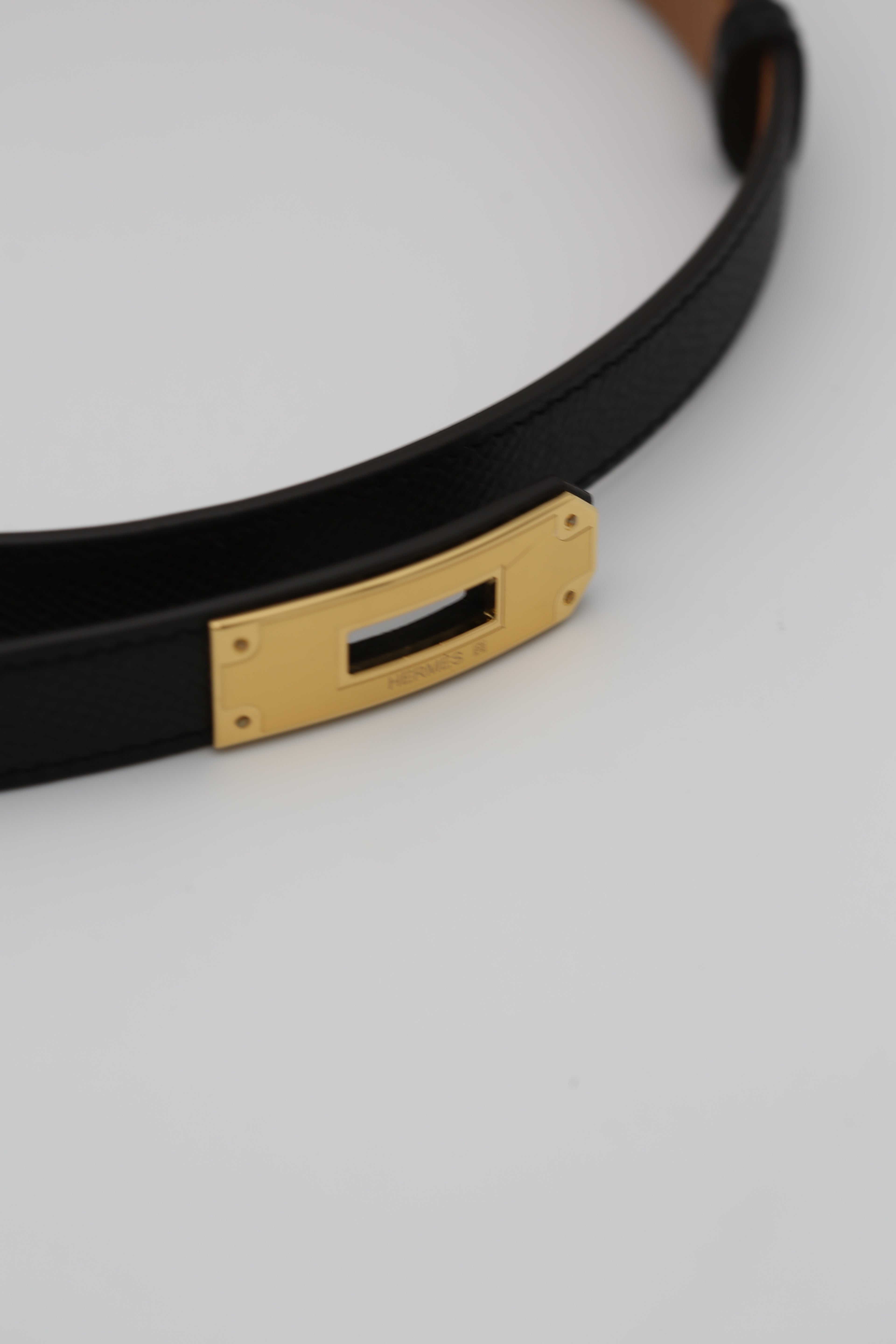 HERMÈS KELLY BELT BLACK GOLD GOLD