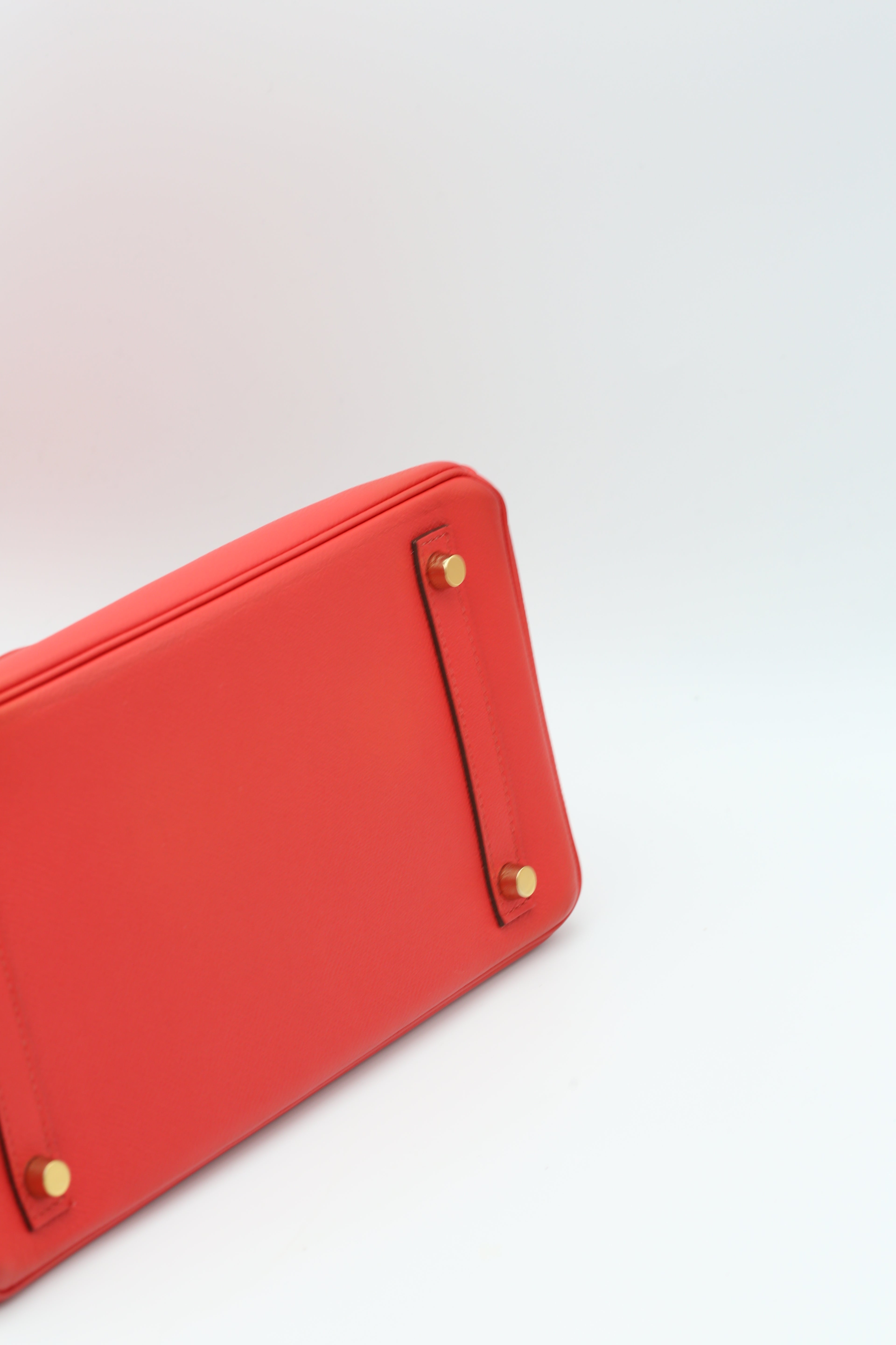 HERMÈS BIRKIN30 RED EPSOM GOLD HARDWARE A STAMP