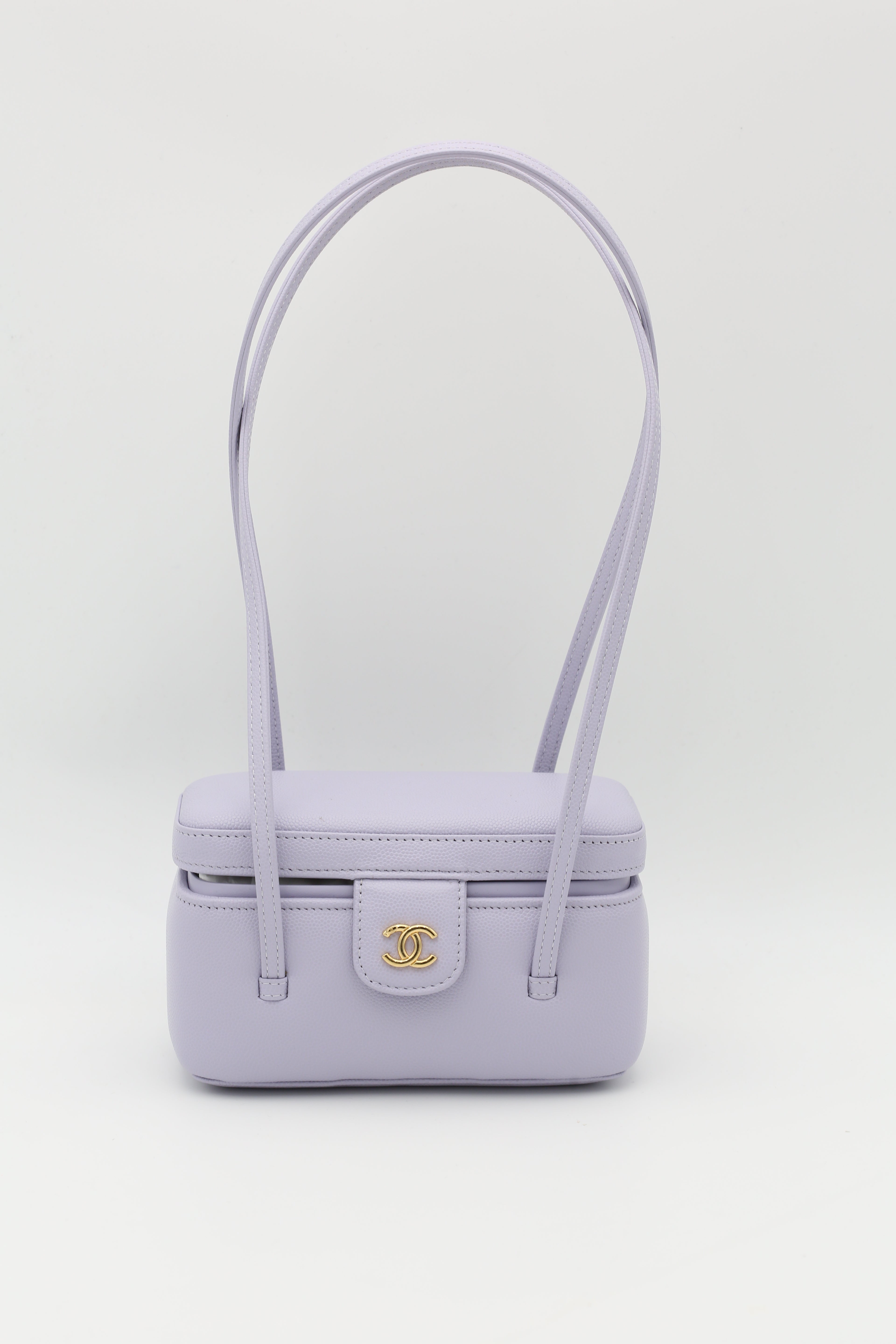 CHANEL 26S PURPLE PREPPY BOX BAG