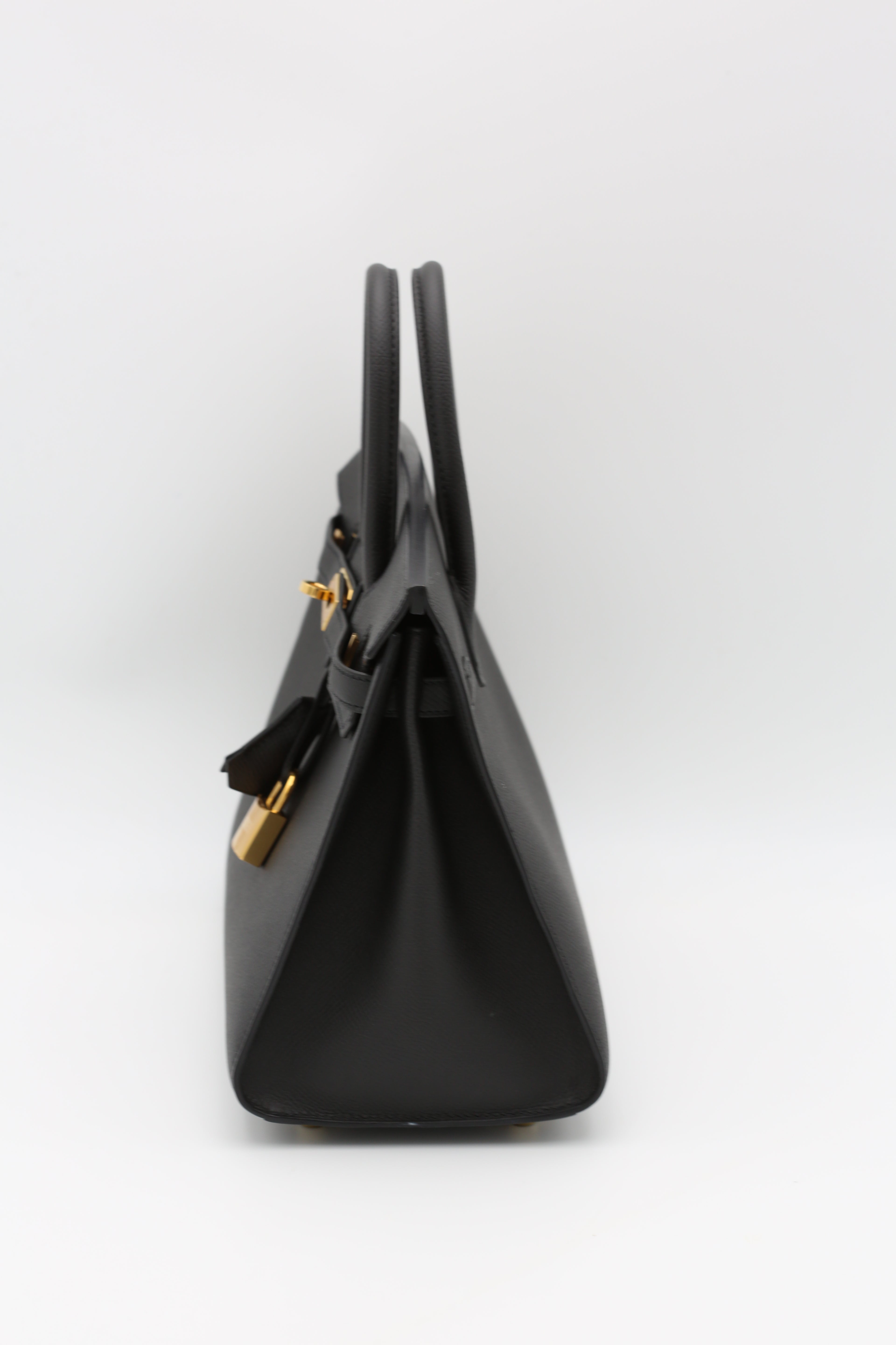 HERMÈS BIRKIN25 BLACK EPSOM SELLIER GOLD HARDWARE Z STAMP