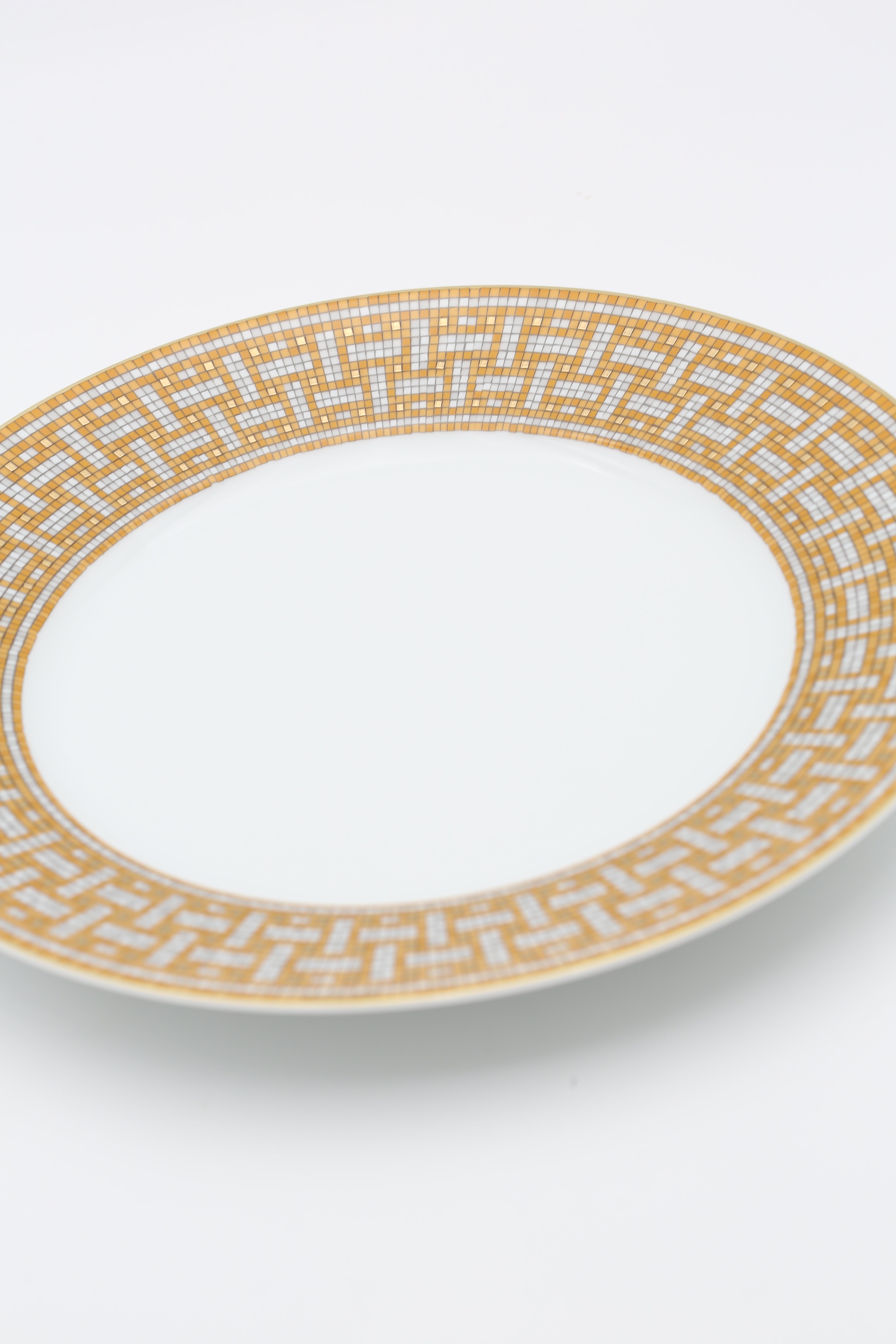 HERMÈS MOSAIQUE AU 24 GOLD ROUND DINNER PLATE