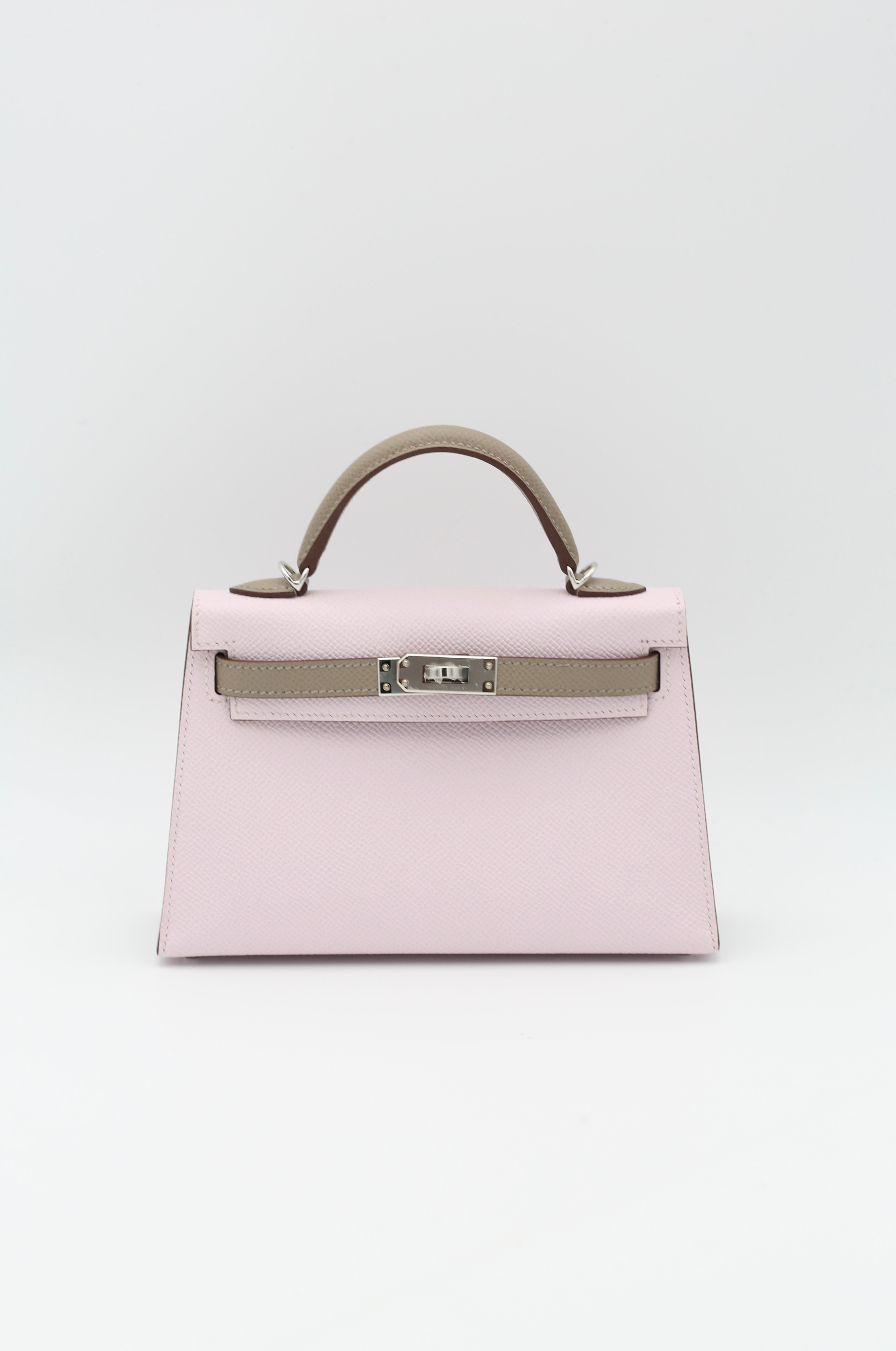 HERMÈS MINI KELLY II MAUVE SYLVESTRE EPSOM W STAMP