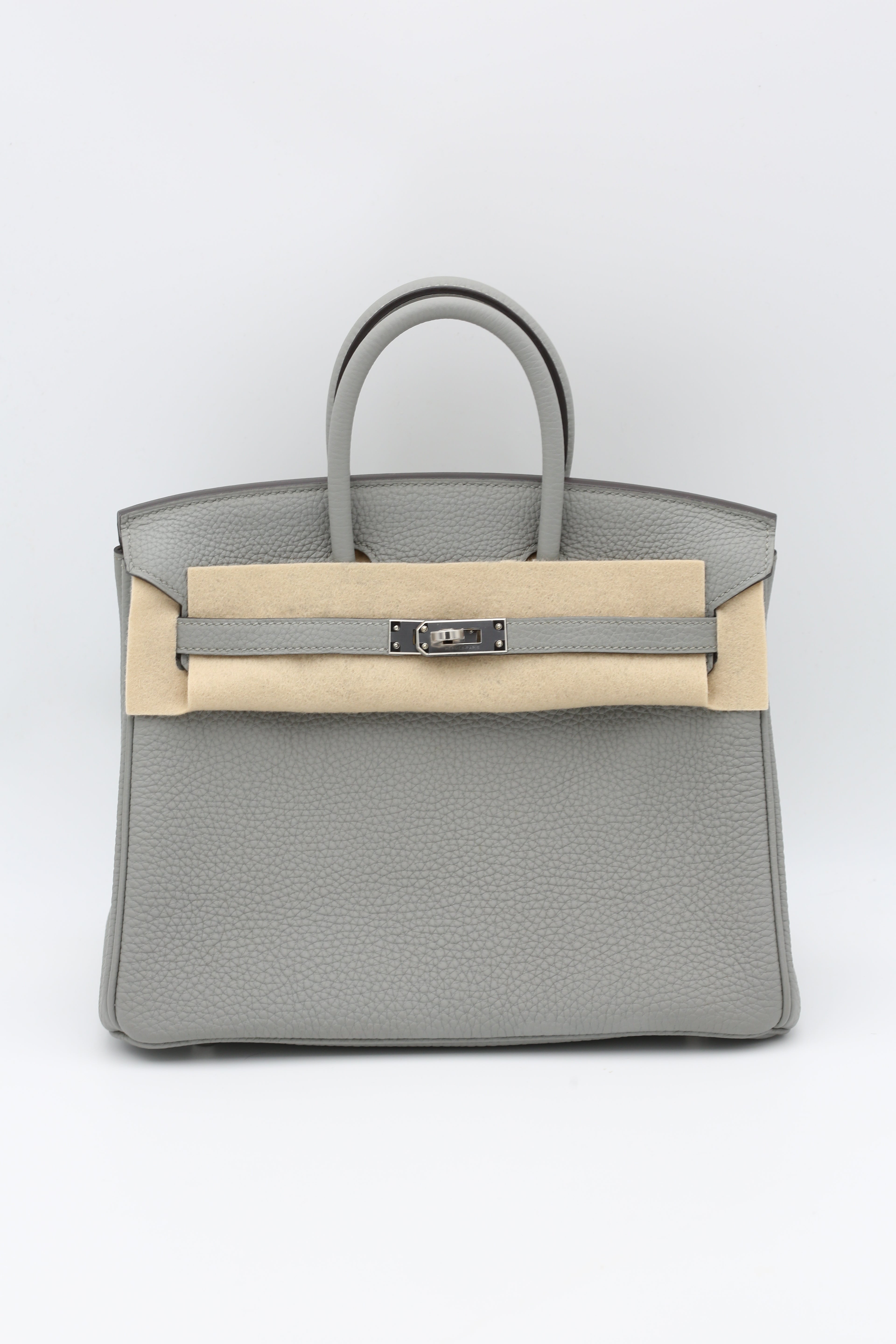 HERMÈS BIRKIN25 GRIS MOUETTE TOGO SILVER HARDWARE X STAMP