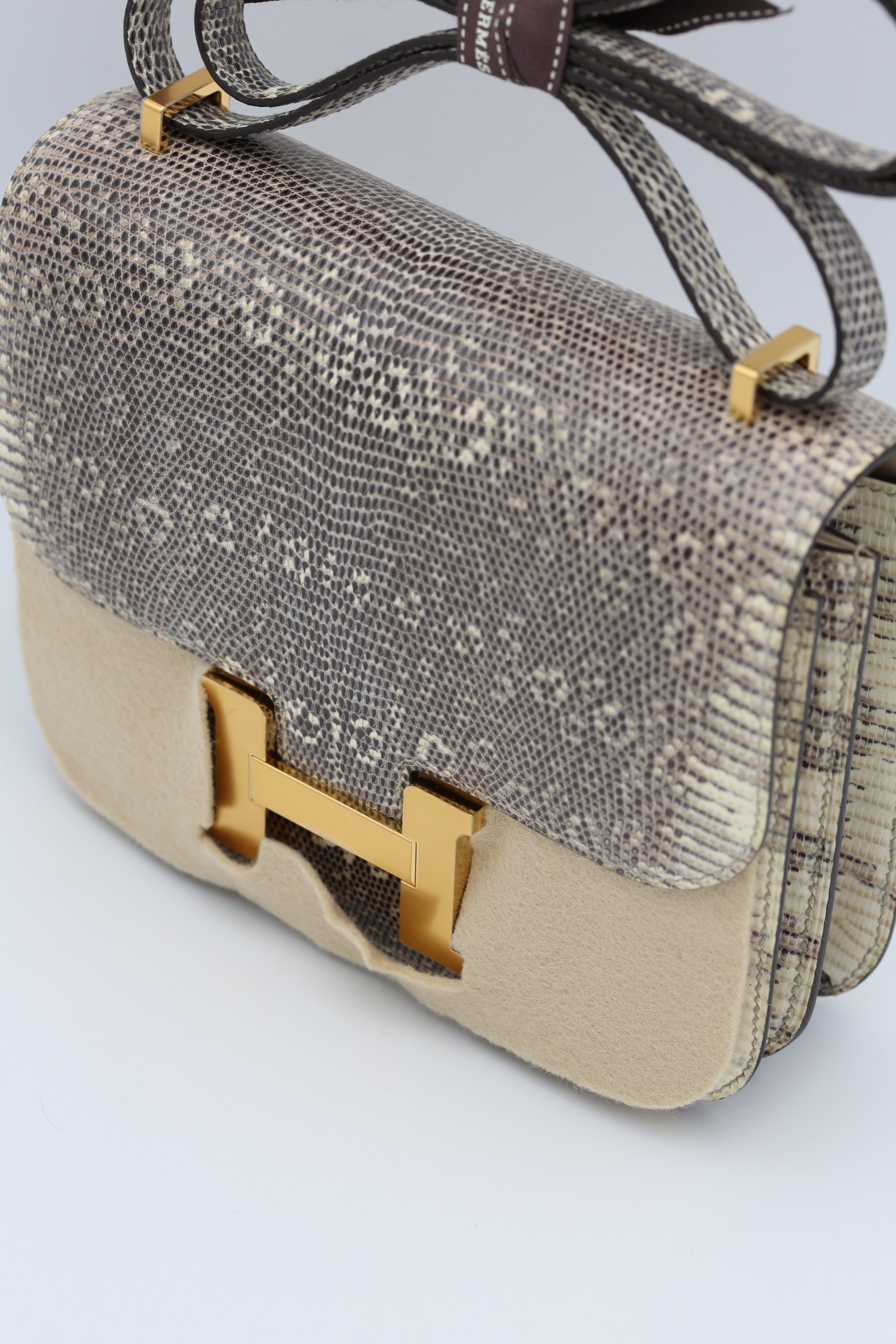 HERMÈS CONSTANCE18 LIZARD GOLD HARDWARE U STAMP