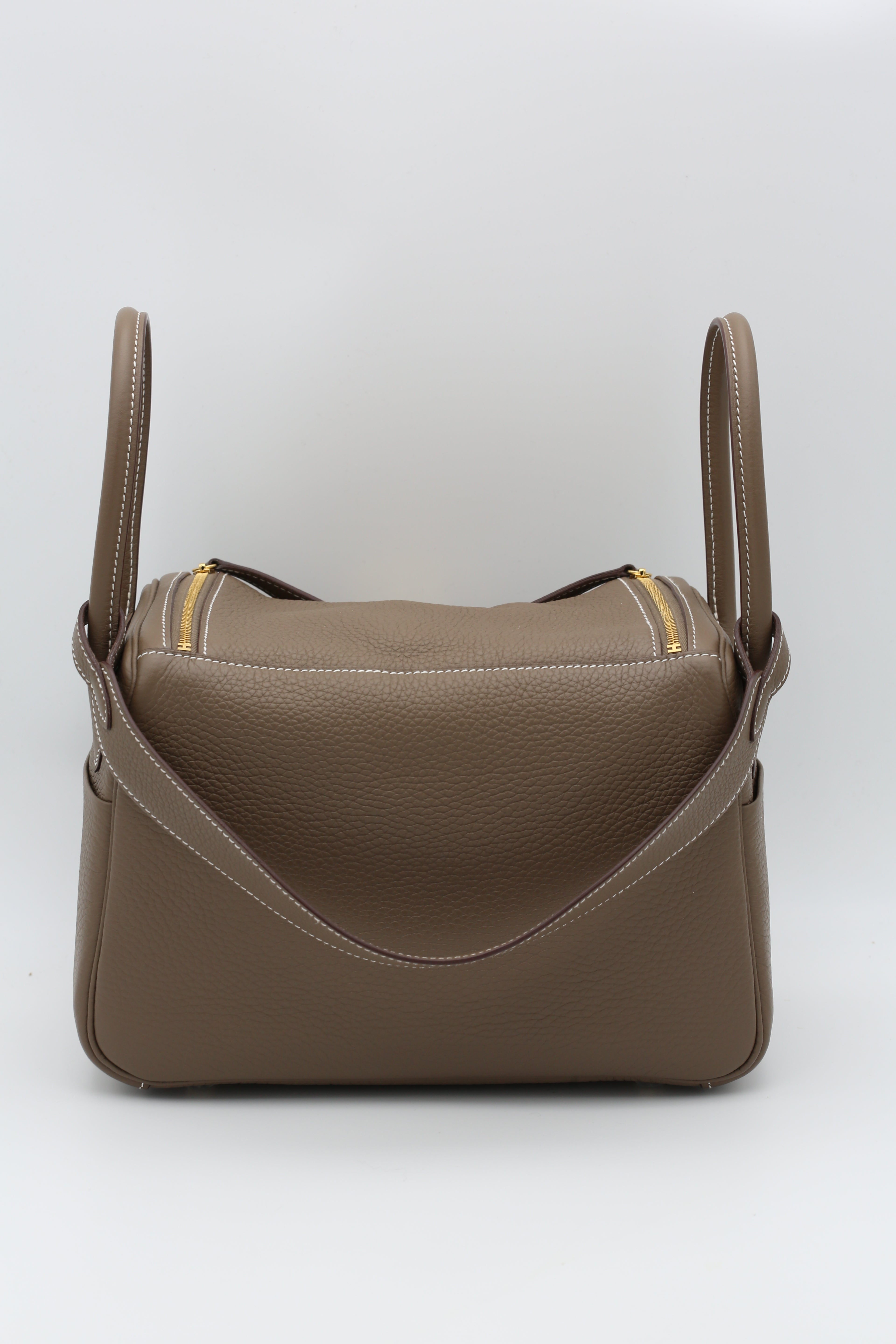 HERMÈS LINDY26 ETOUPE GOLD TC GOLD HARDWARE B STAMP