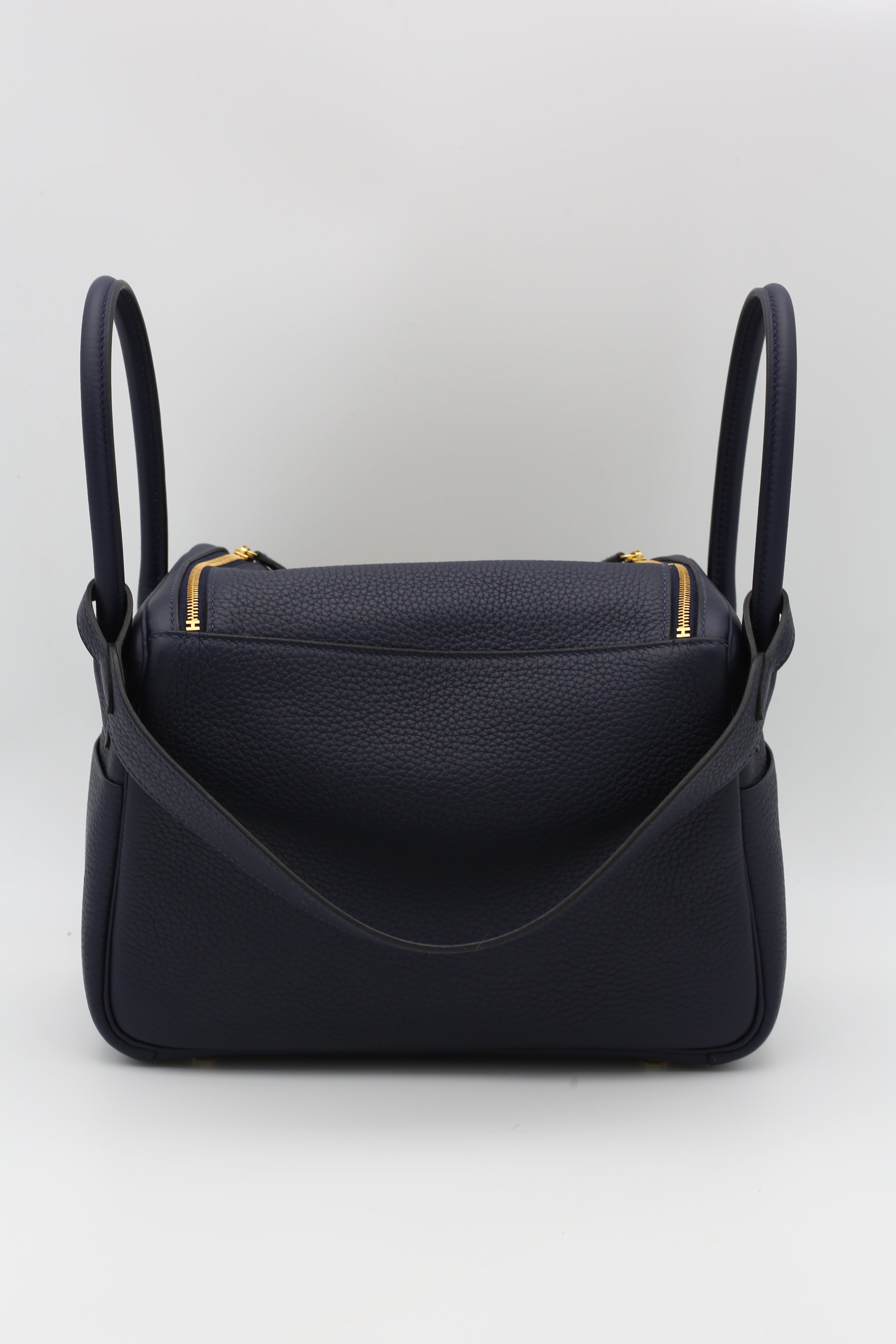 HERMÈS LINDY26 BLUE NUIT GOLD HARDWARE Y STAMP