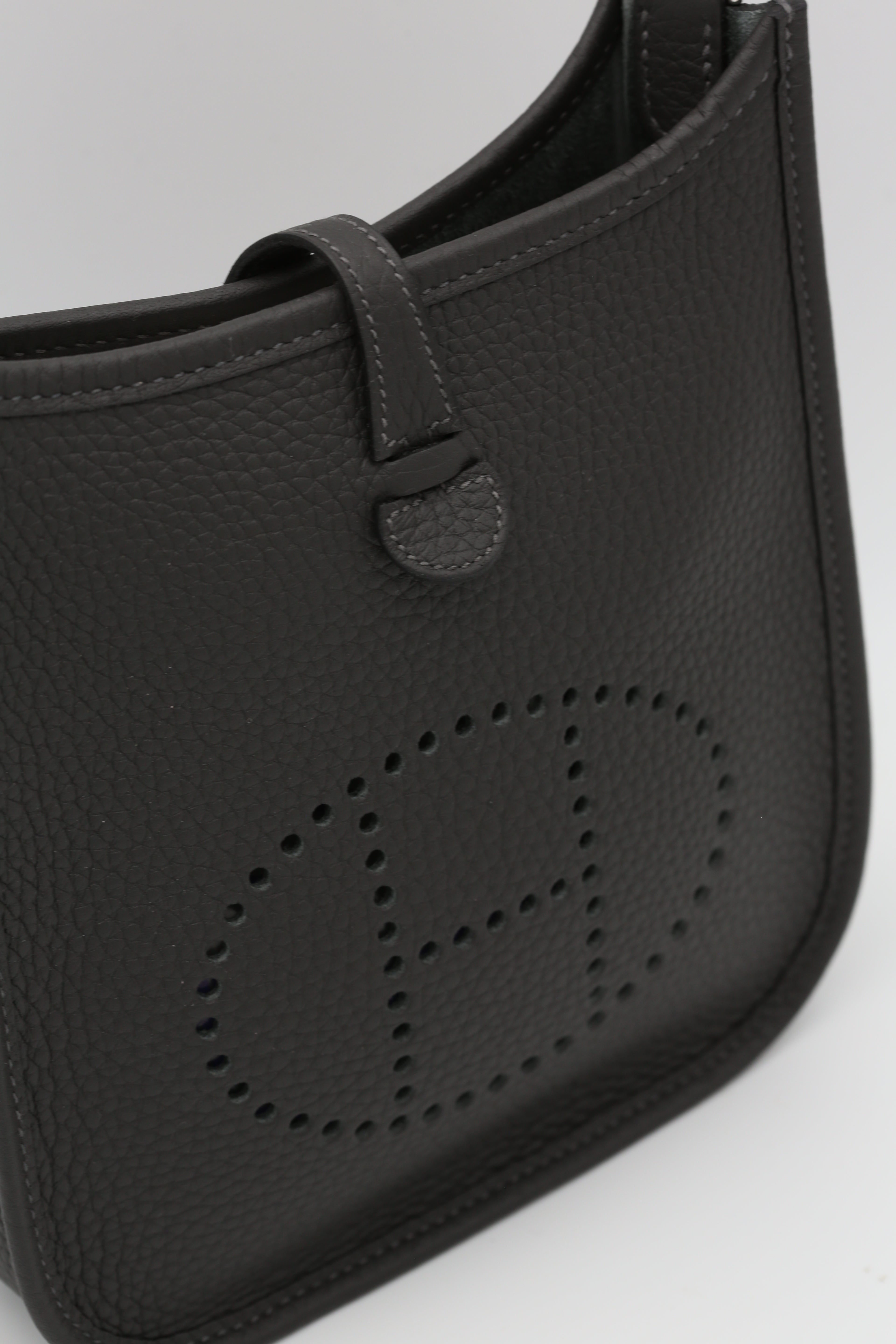 HERMÈS MINI EVELYNE DARK BRONZE TC K STAMP
