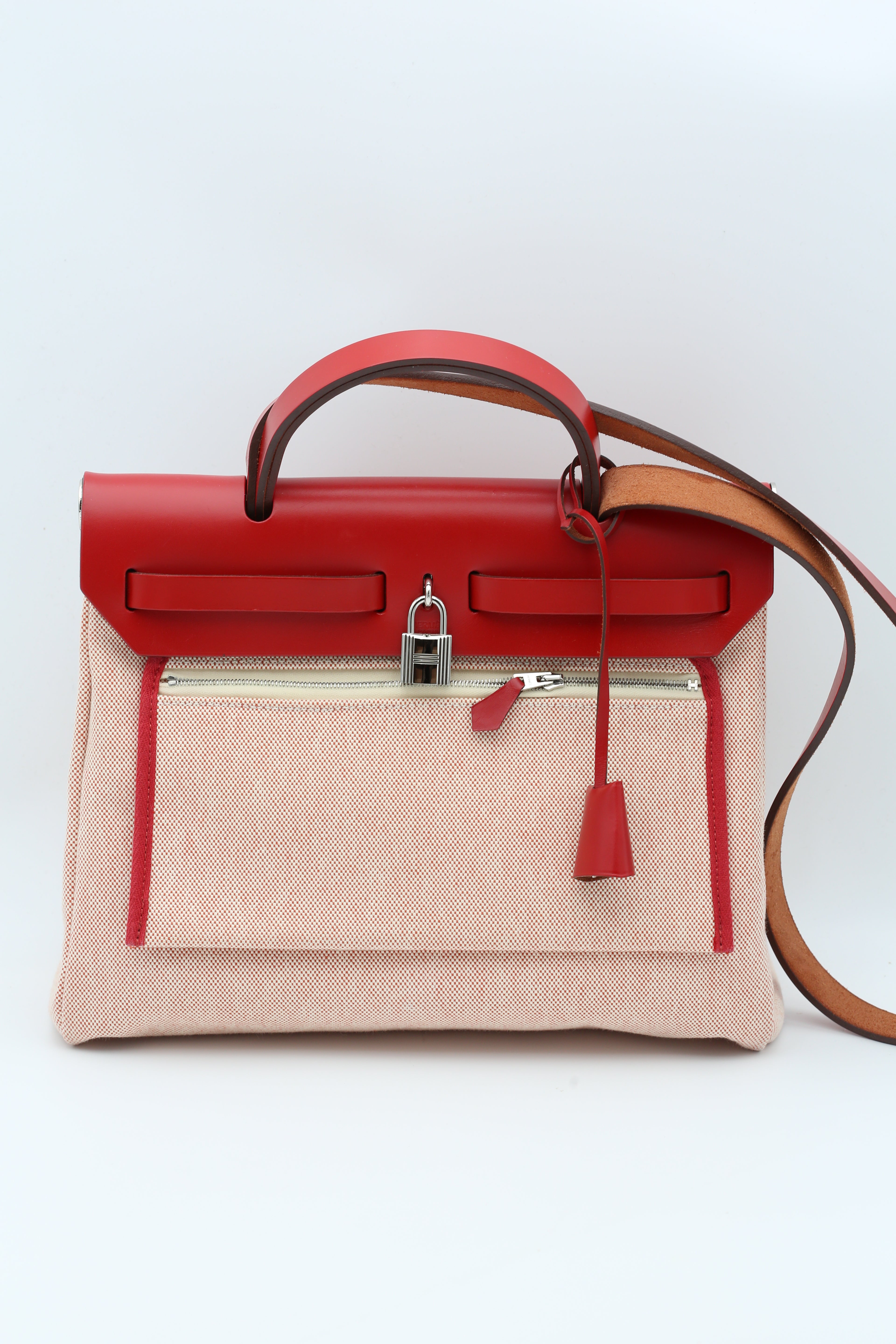 HERMÈS HERBAG31 ROUGE WITH HORSE Y STAMP