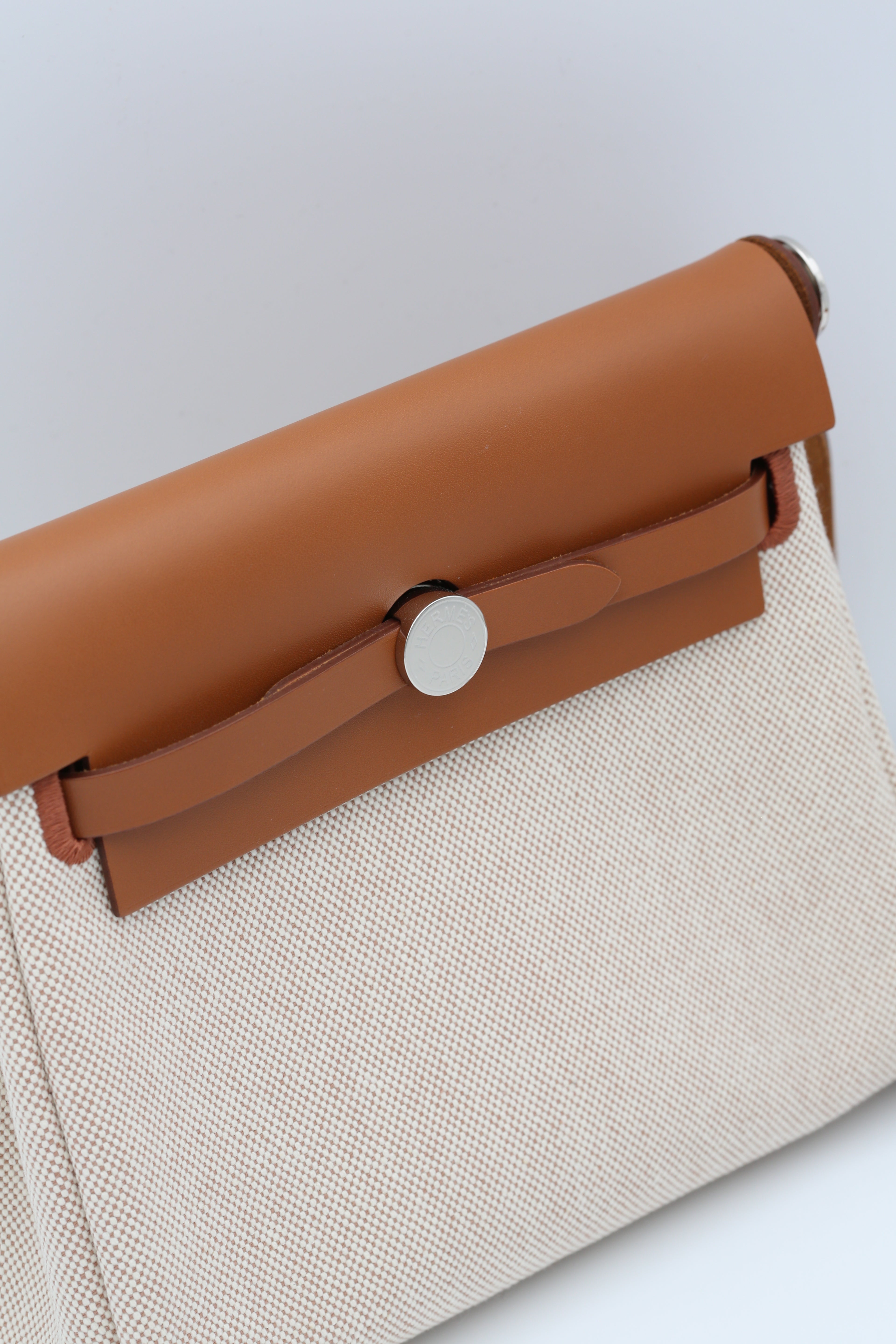 HERMÈS MINI HERBAG GOLD CANVAS K STAMP