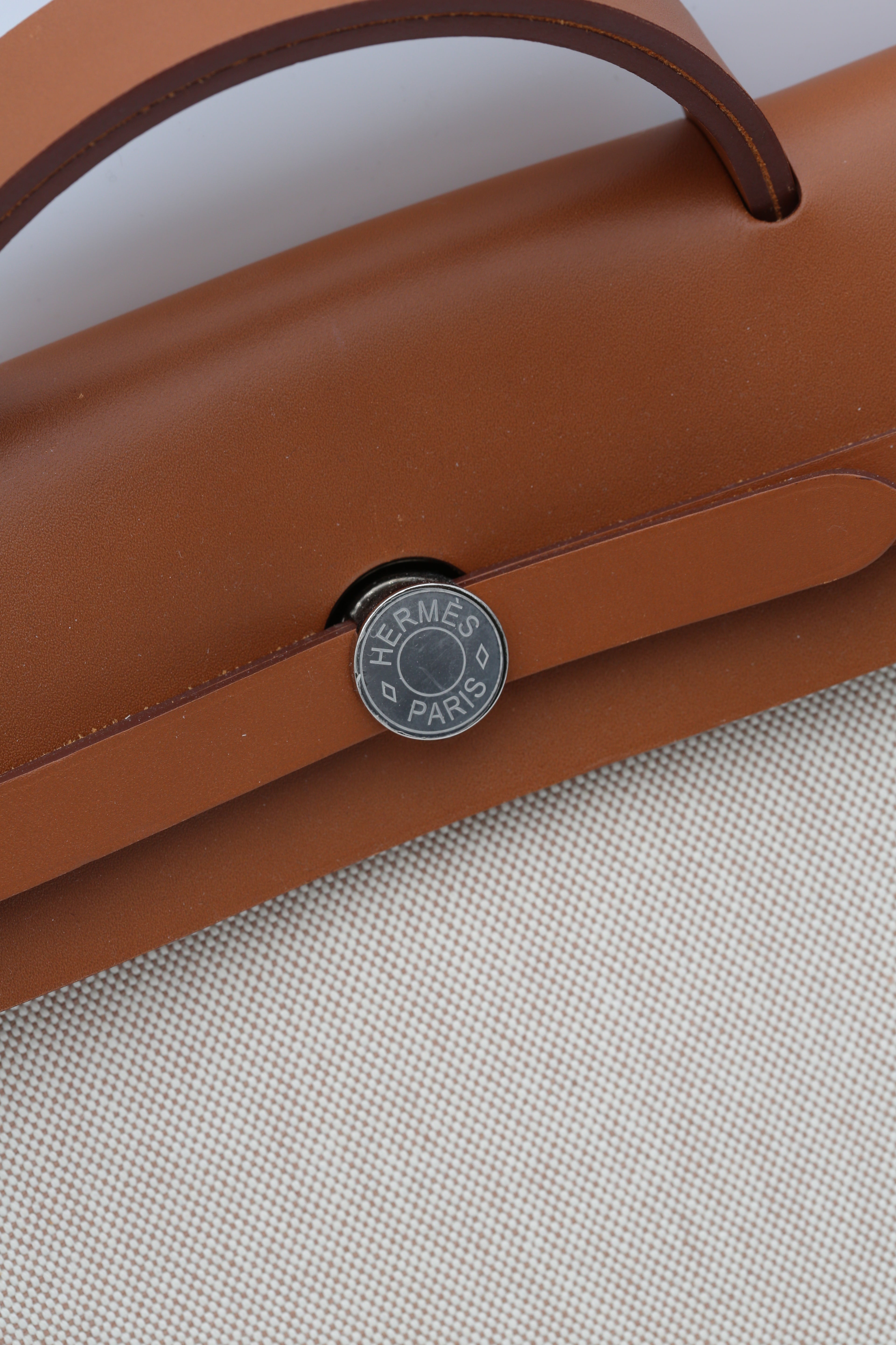 HERMÈS HERBAG39 BEIGE B STAMP