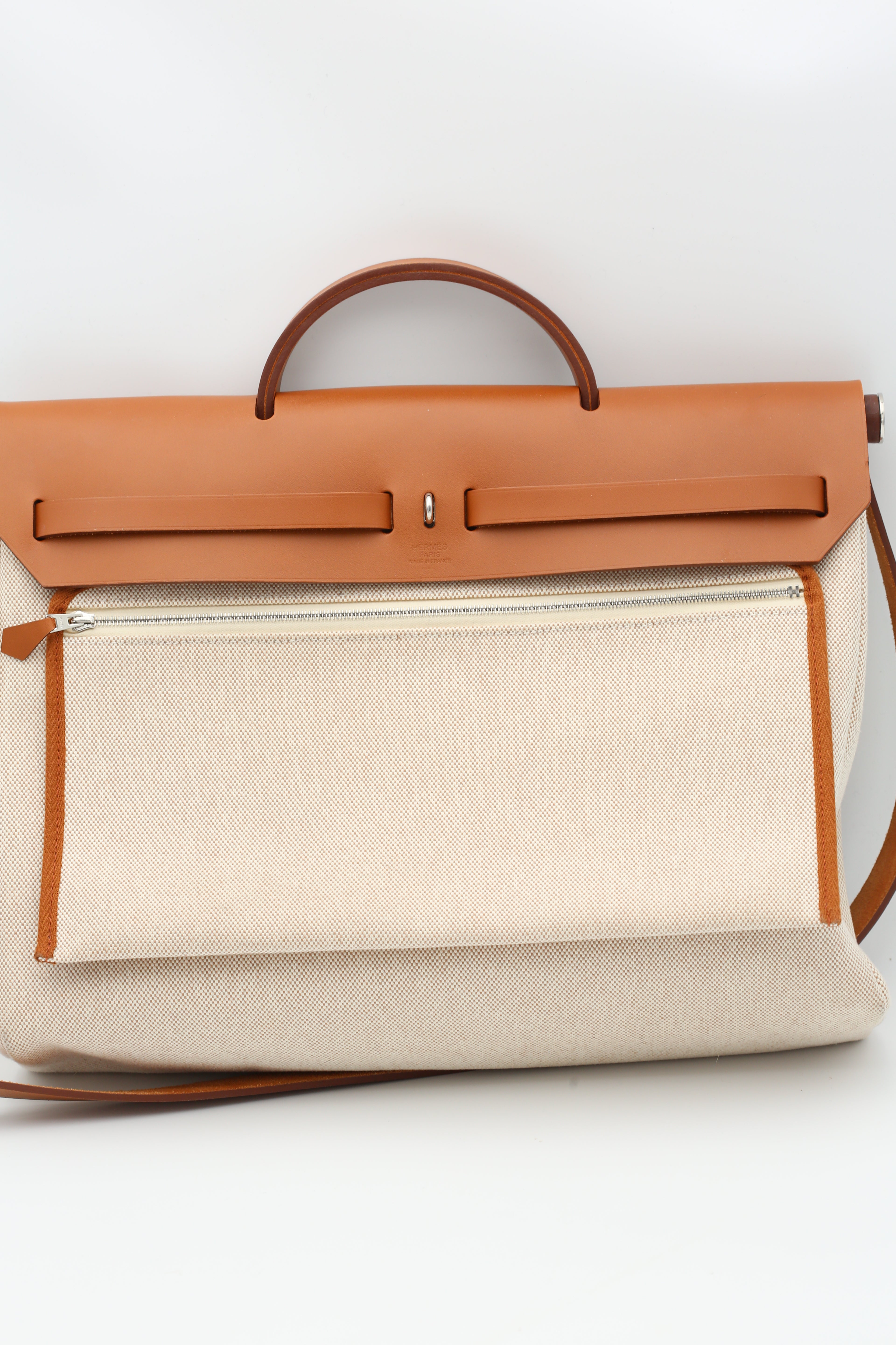 HERMÈS HERBAG39 BEIGE B STAMP