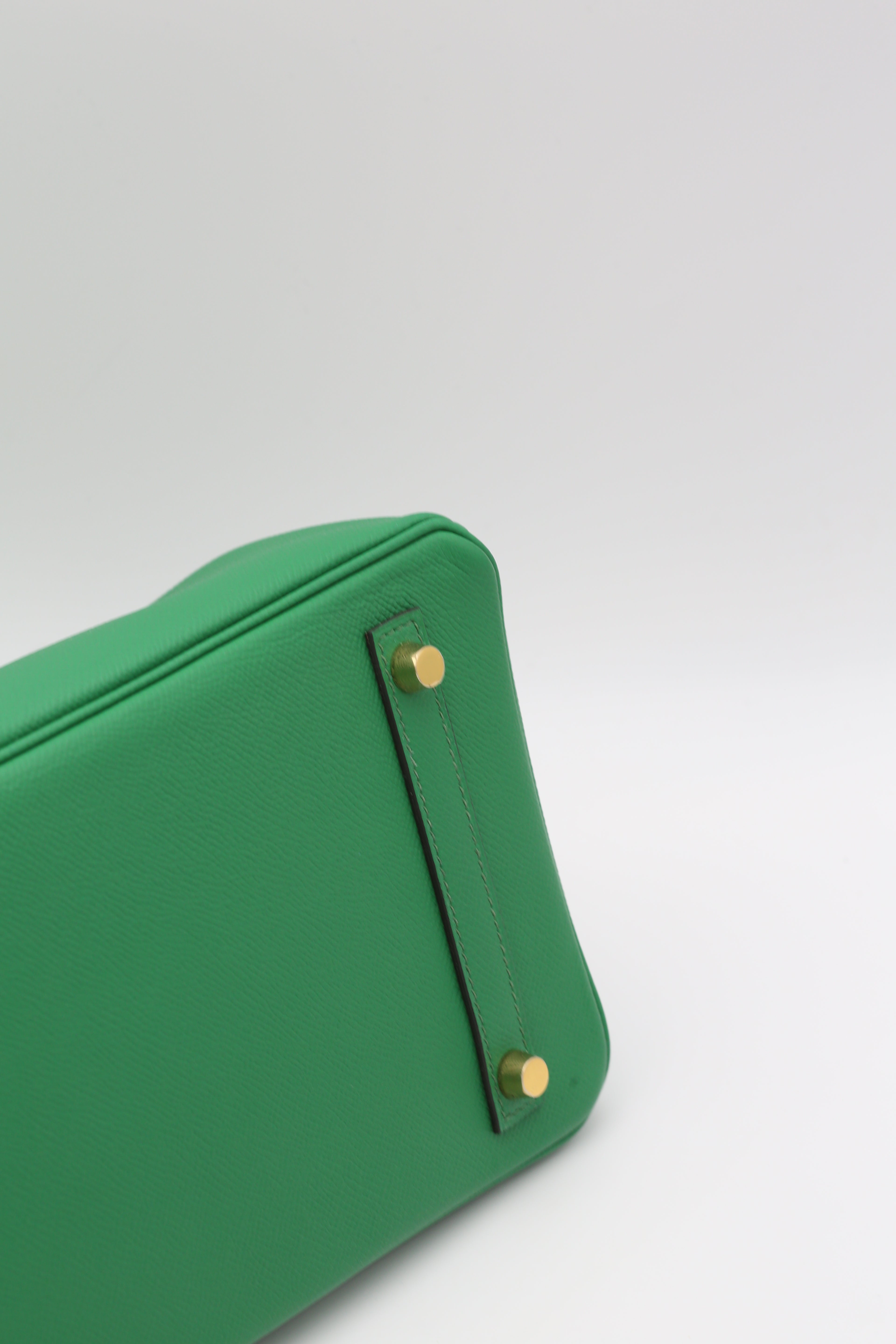 HERMÈS BIRKIN30 BAMBOO GREEN EPSOM GOLD HARDWARE D STAMP