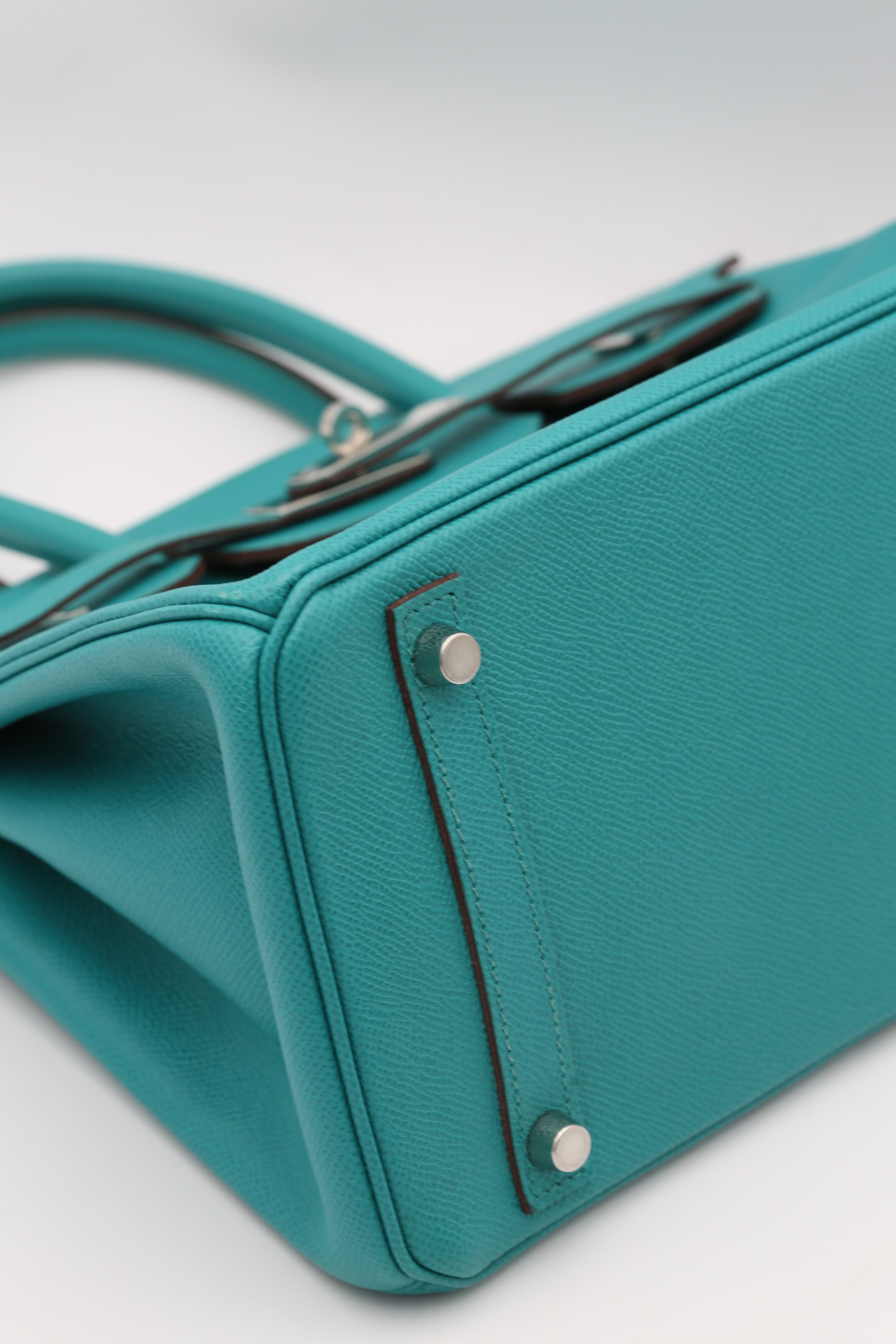 HERMÈS BIRKIN30 BLEU PAON EPSOM GOLD HARDWARE SQUARE C STAMP