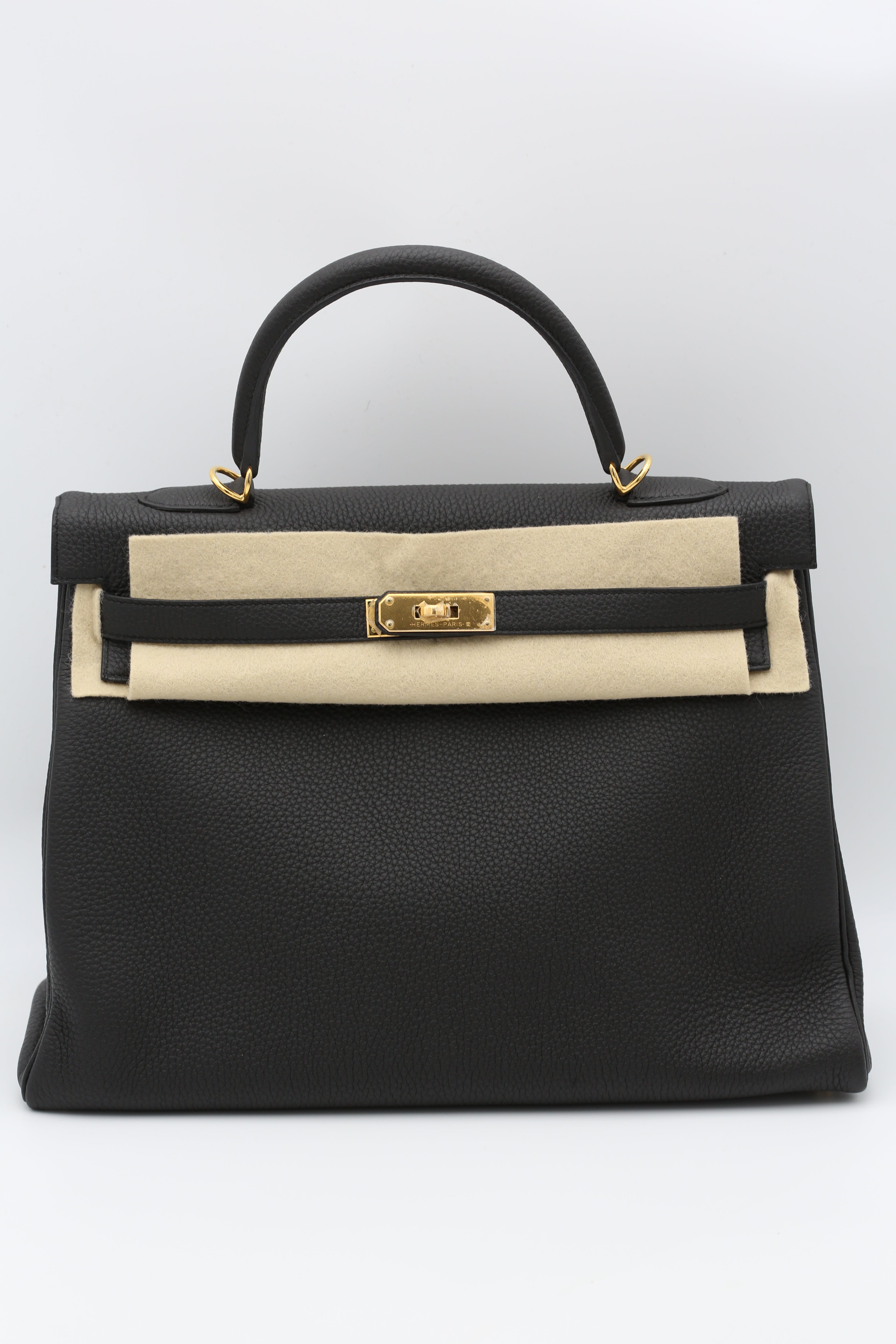 HERMÈS KELLY35 NOIR TOGO GOLD HARDWARE X STAMP