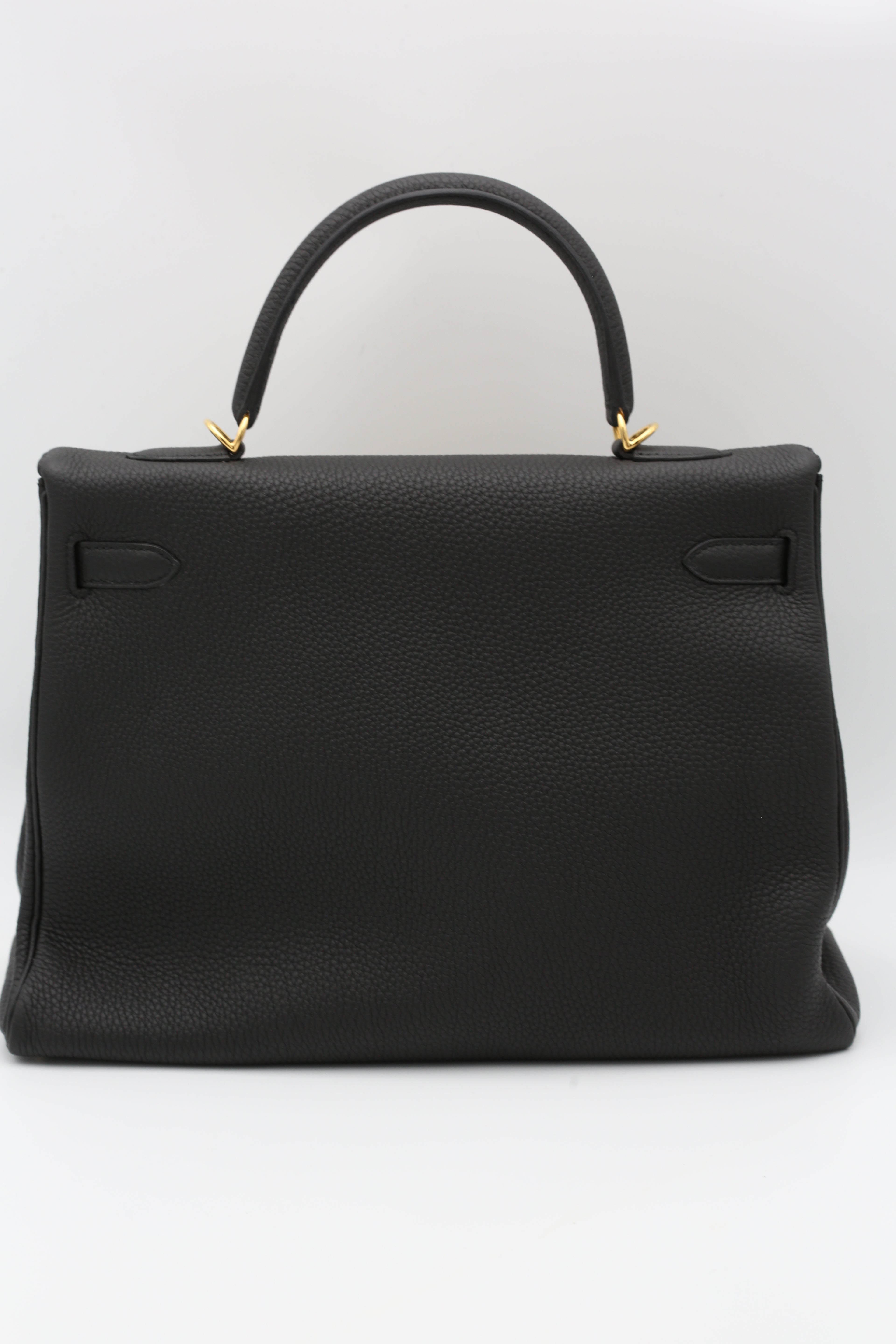 HERMÈS KELLY35 NOIR TOGO GOLD HARDWARE X STAMP