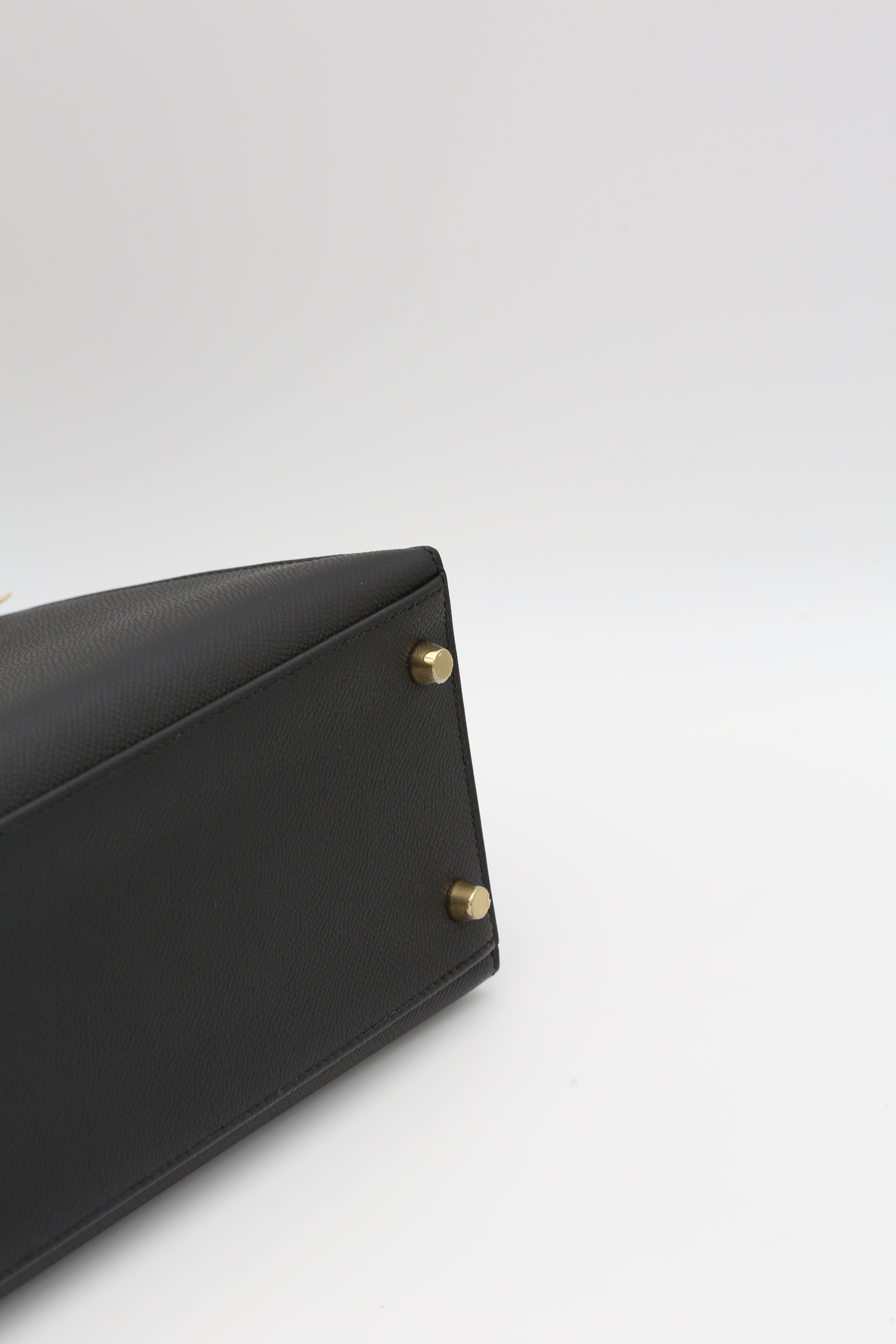 HERMÈS KELLY28 NOIR EPSOM GOLD HARDWARE U STAMP