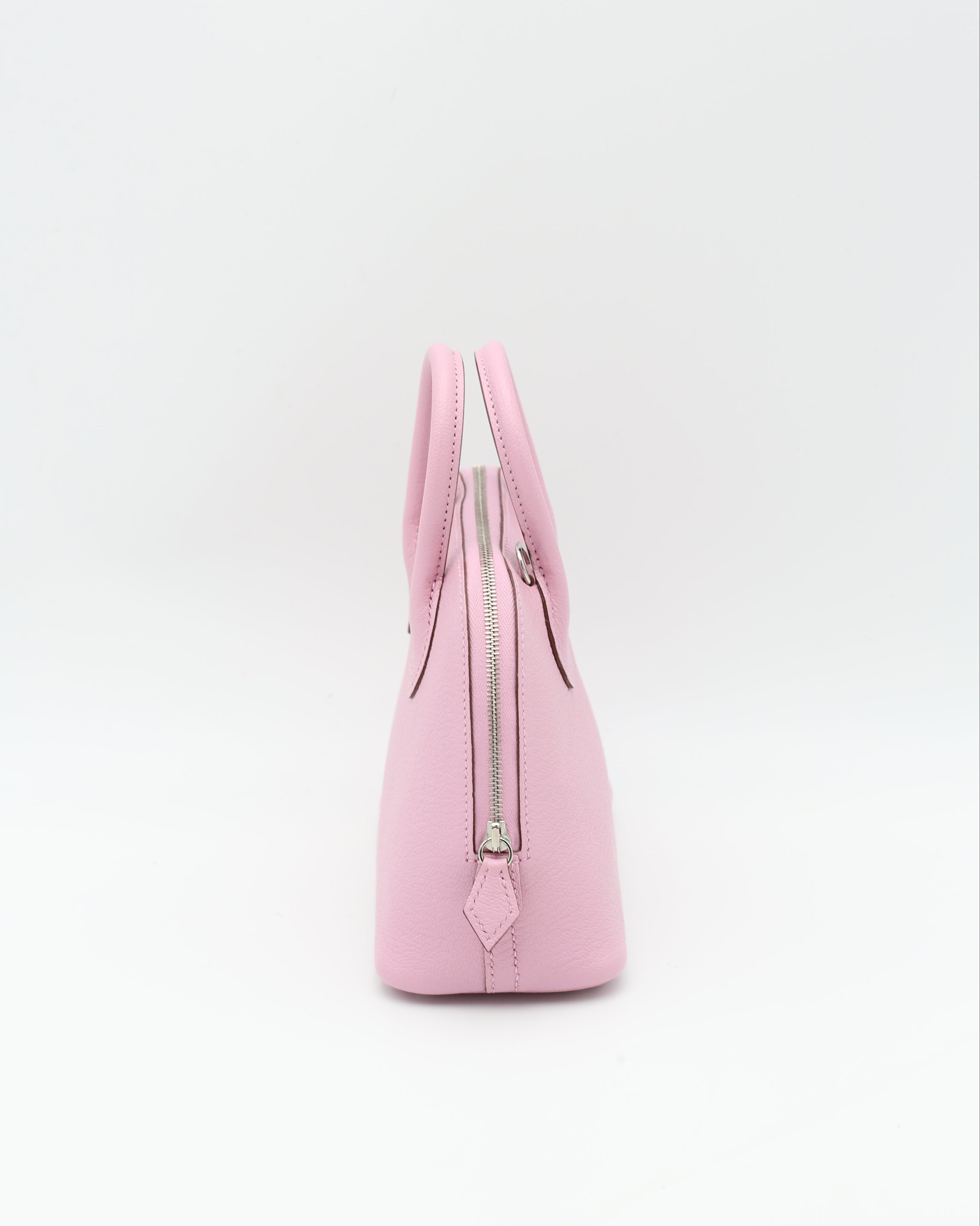 HERMÈS MINI BOLIDE X9 CHEVRE SILVER HARDWARE U STAMP