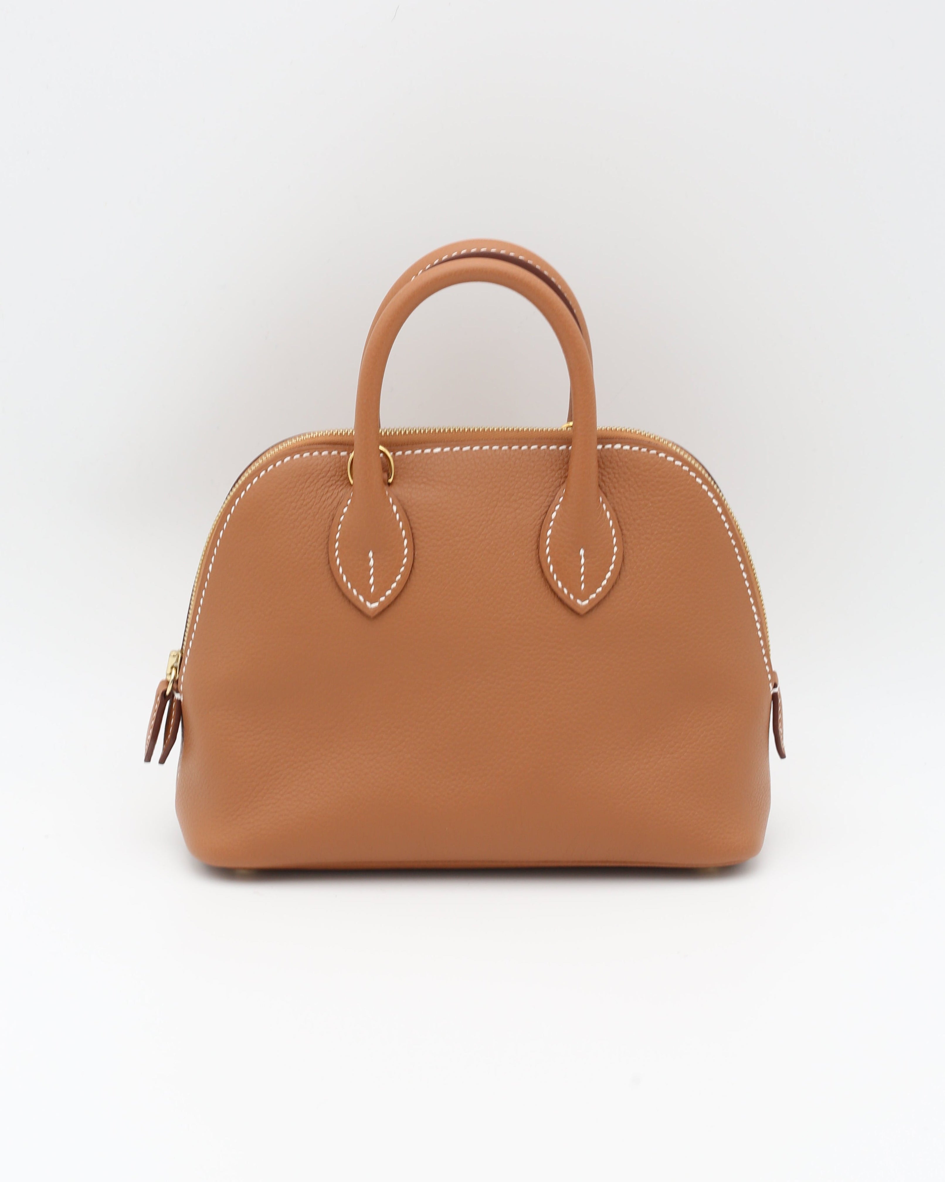 HERMÈS MINI BOLIDE GOLD EVERCOLOR GOLD HARDWARE G STAMP