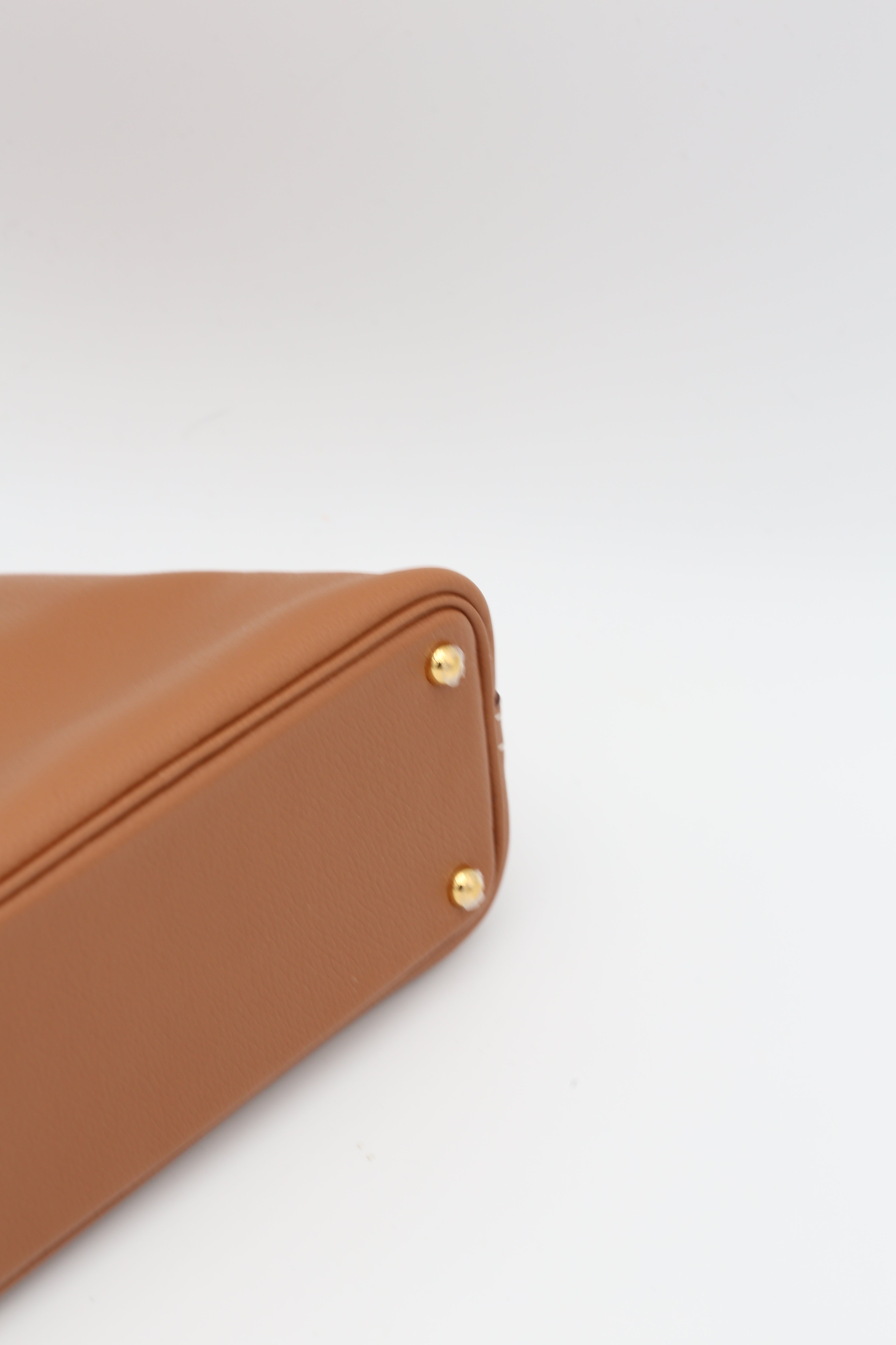 HERMÈS MINI BOLIDE GOLD EVERCOLOR GOLD HARDWARE G STAMP