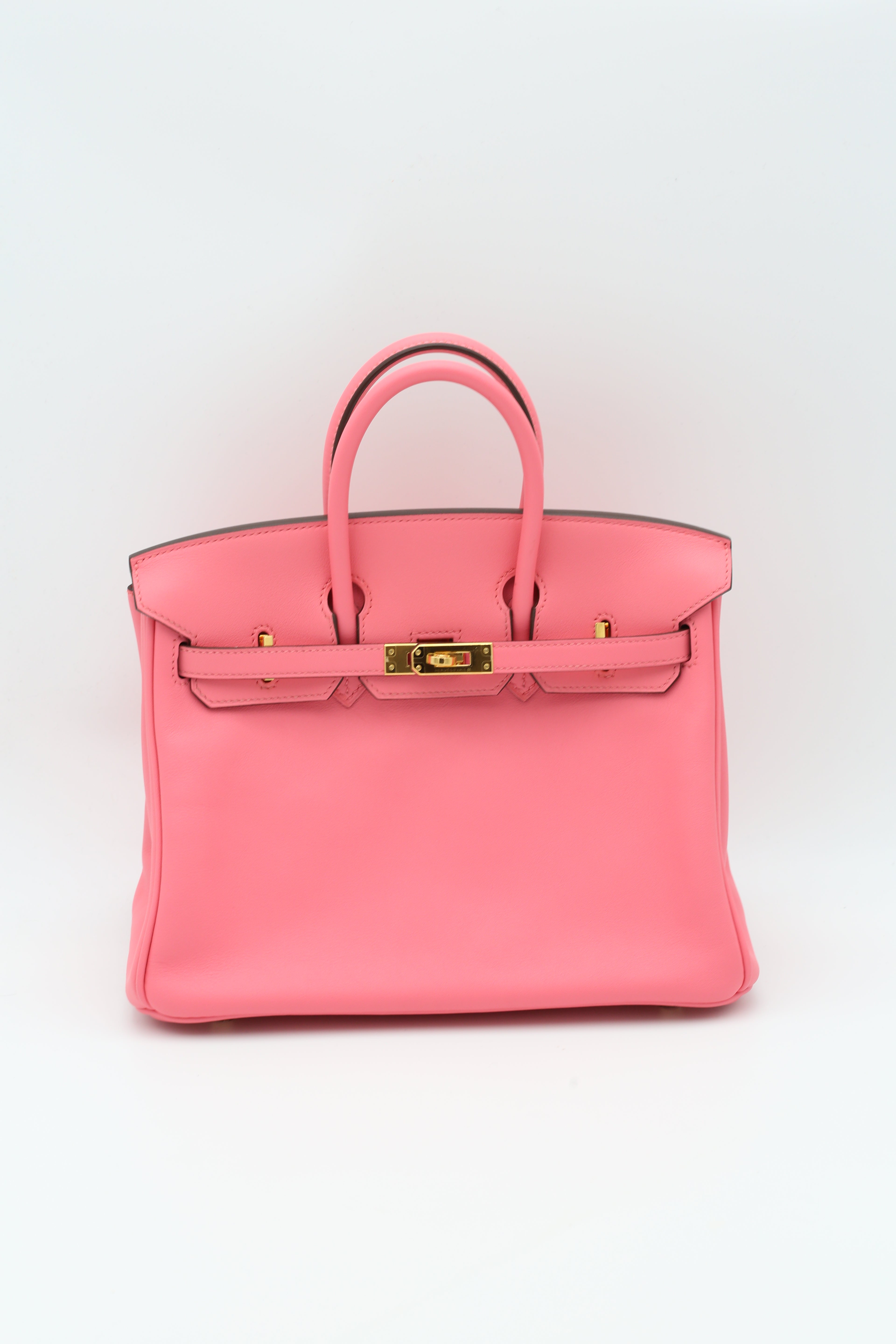 HERMÈS BIRKIN25 ROSE LIPSTICK SWIFT GOLD HARDWARE A STAMP