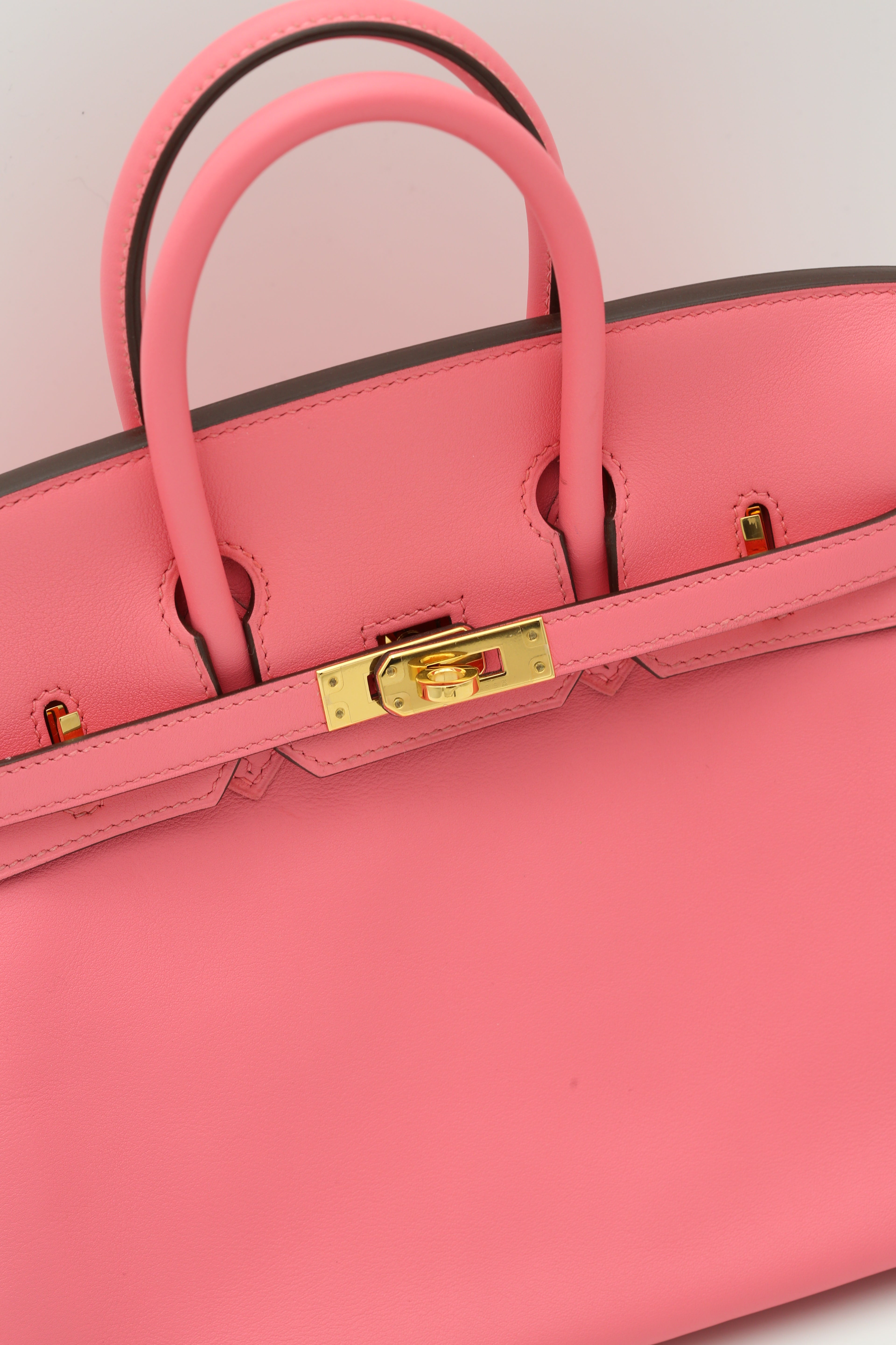 HERMÈS BIRKIN25 ROSE LIPSTICK SWIFT GOLD HARDWARE A STAMP