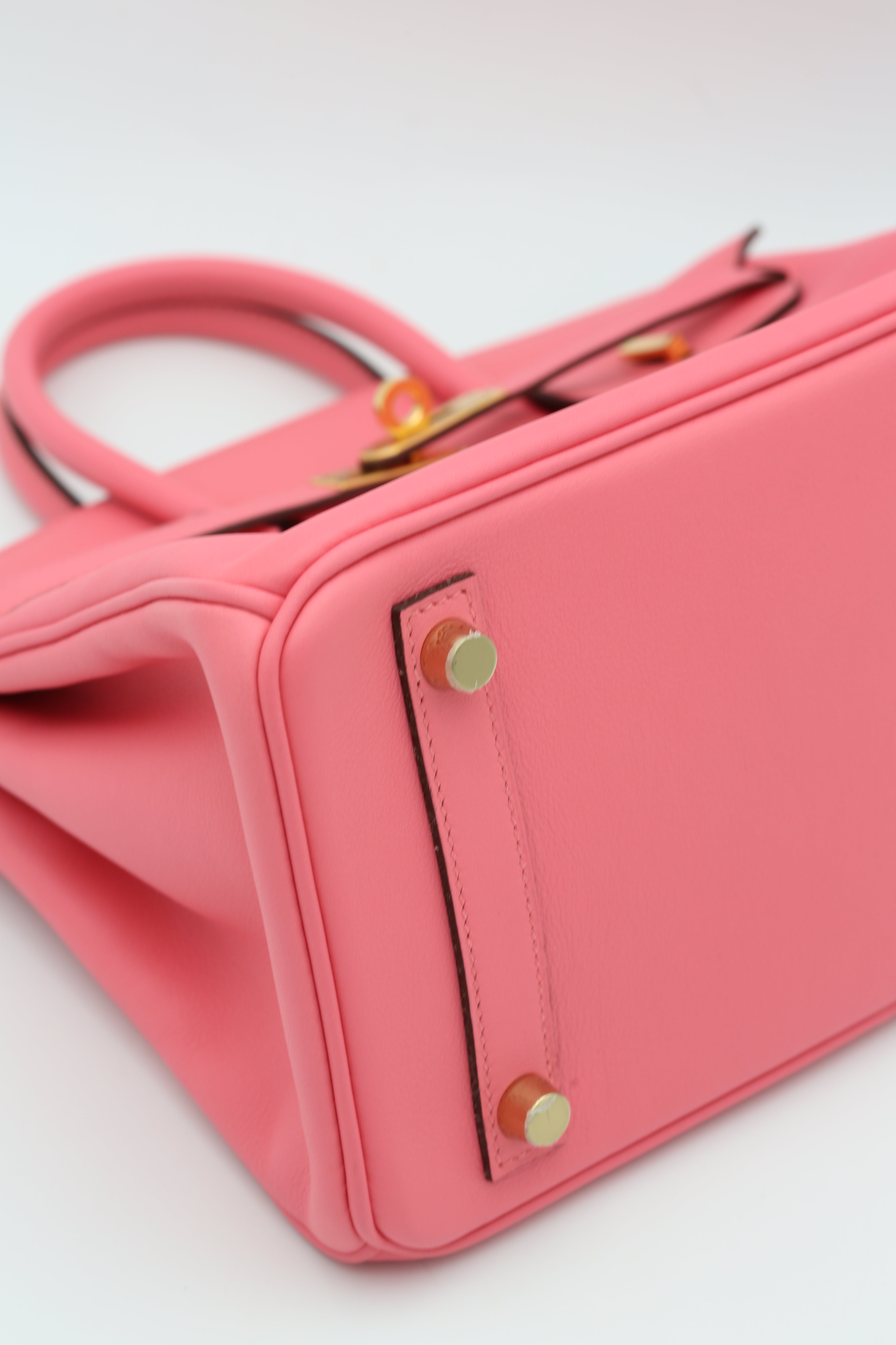 HERMÈS BIRKIN25 ROSE LIPSTICK SWIFT GOLD HARDWARE A STAMP