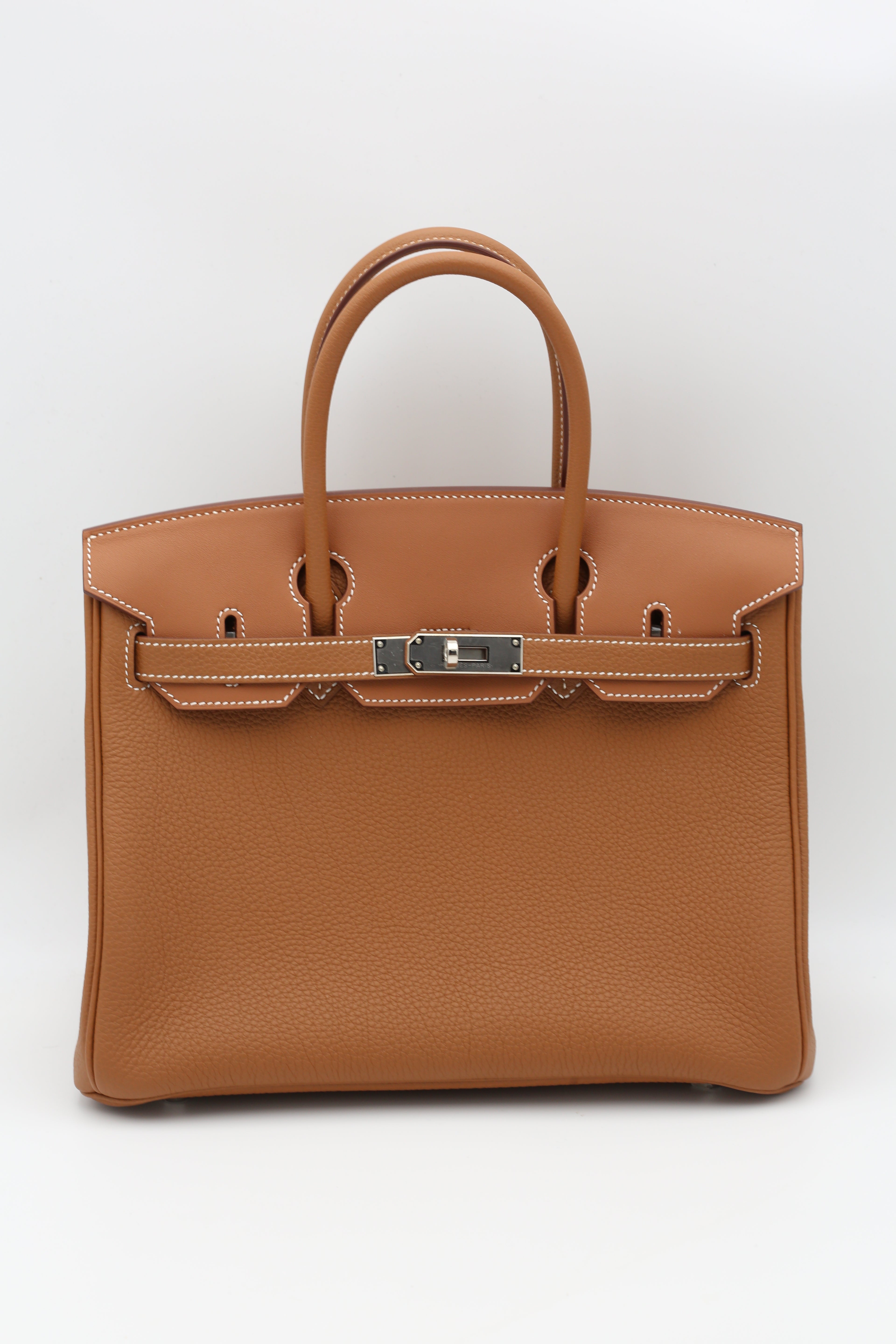 HERMÈS BIRKIN30 GOLD TOGO SILVER HARDWARE U STAMP