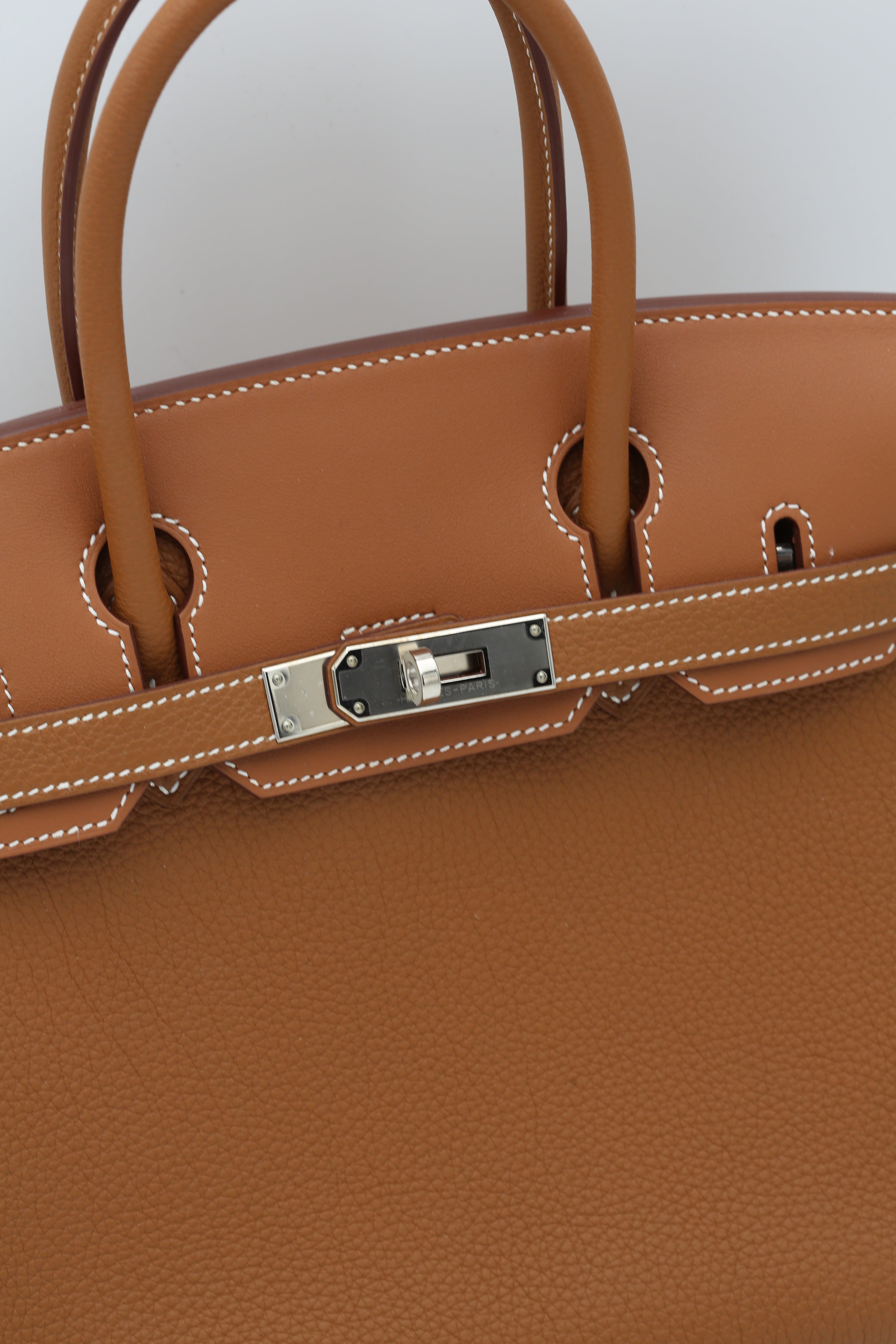 HERMÈS BIRKIN30 GOLD TOGO SILVER HARDWARE U STAMP