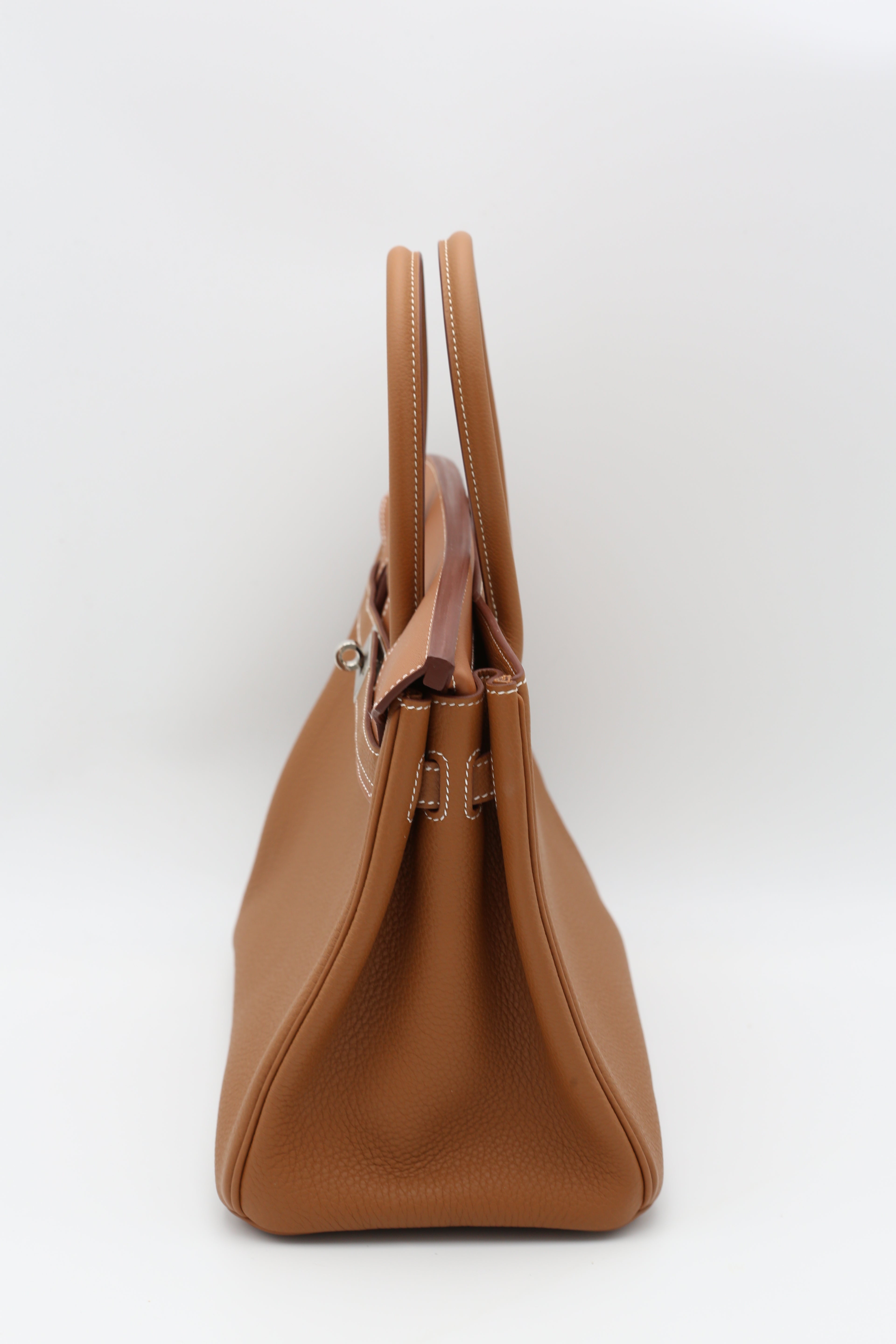 HERMÈS BIRKIN30 GOLD TOGO SILVER HARDWARE U STAMP