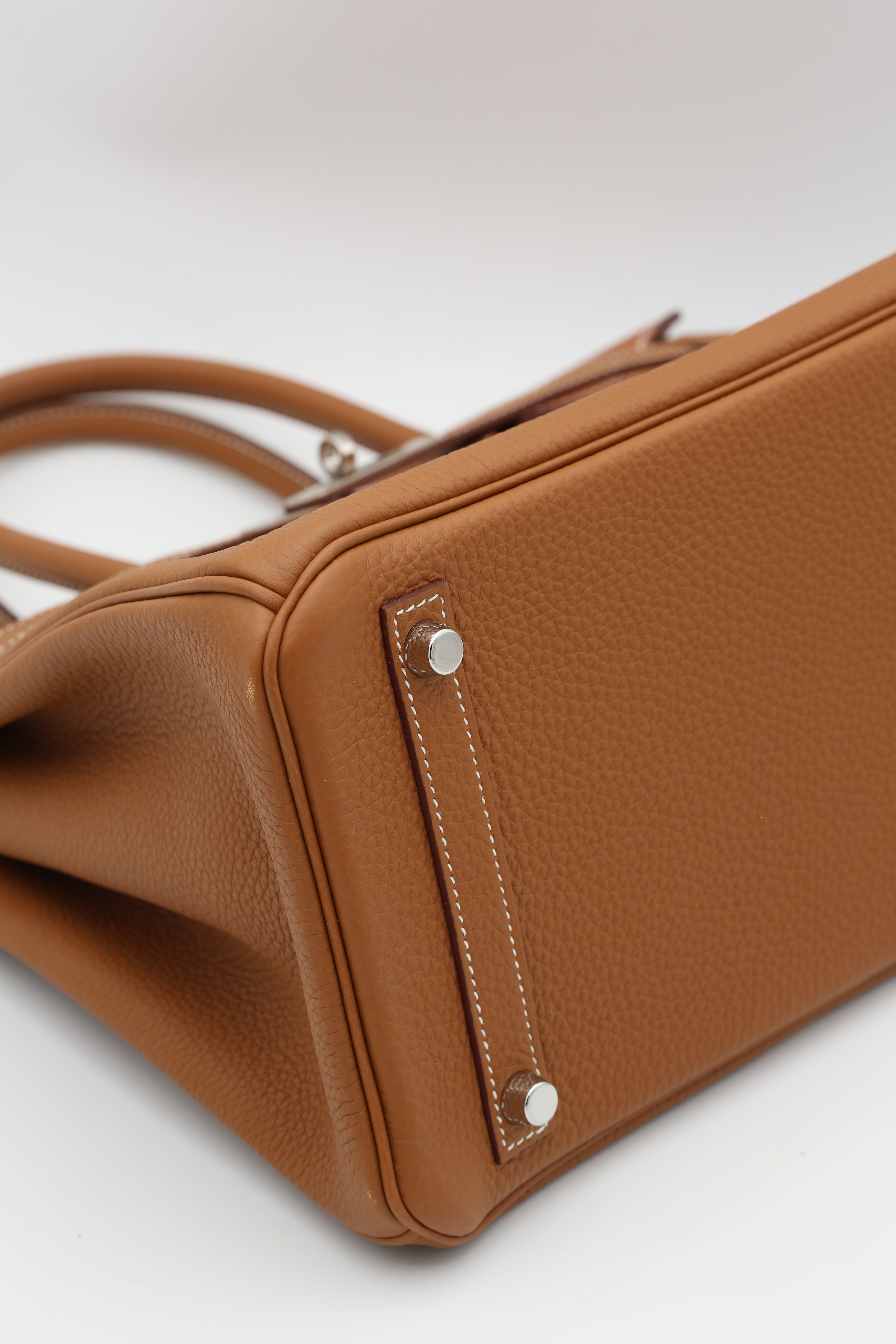 HERMÈS BIRKIN30 GOLD TOGO SILVER HARDWARE U STAMP