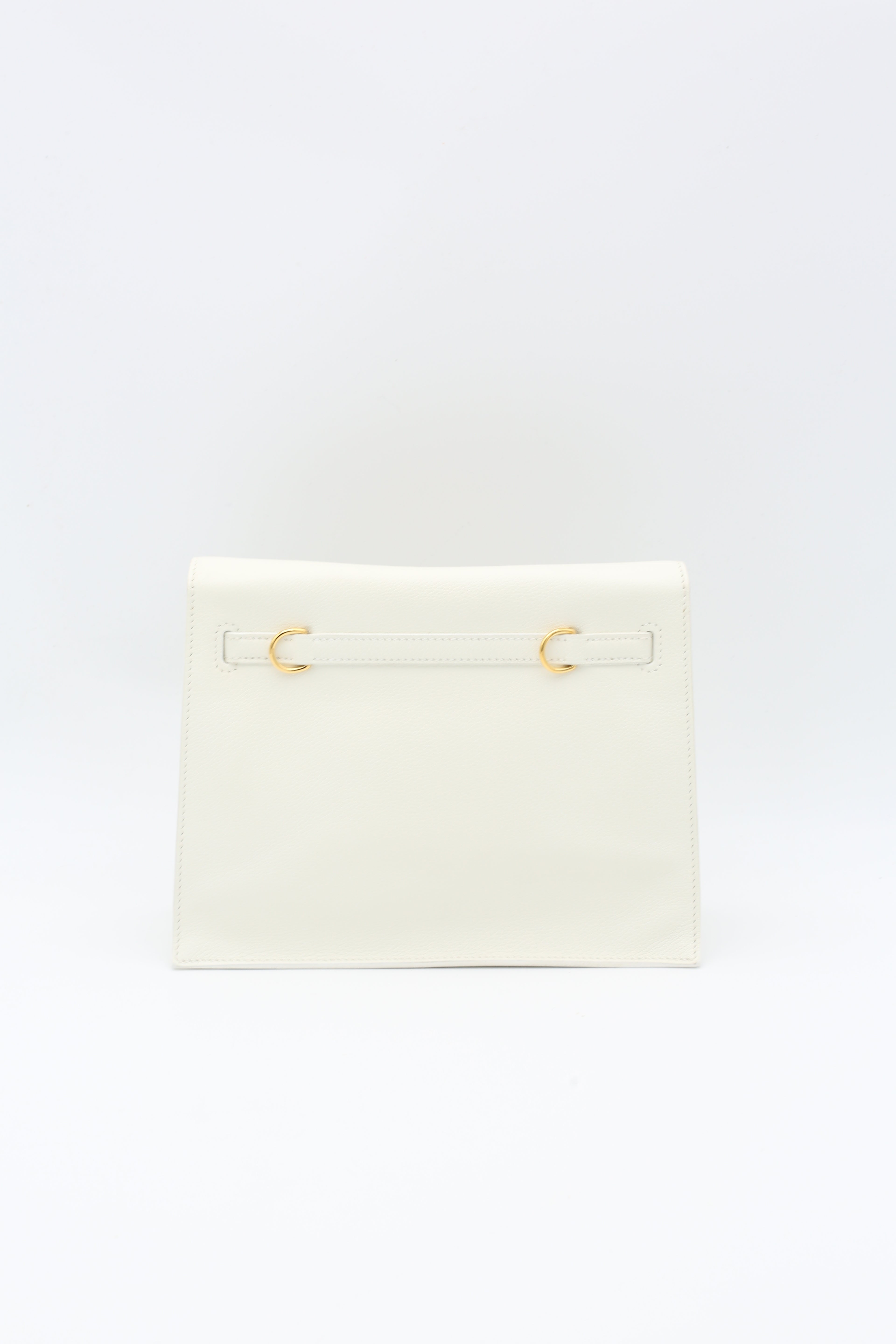 HERMÈS KELLY DANSE WHITE EVERCOLOR GOLD HARDWARE U STAMP