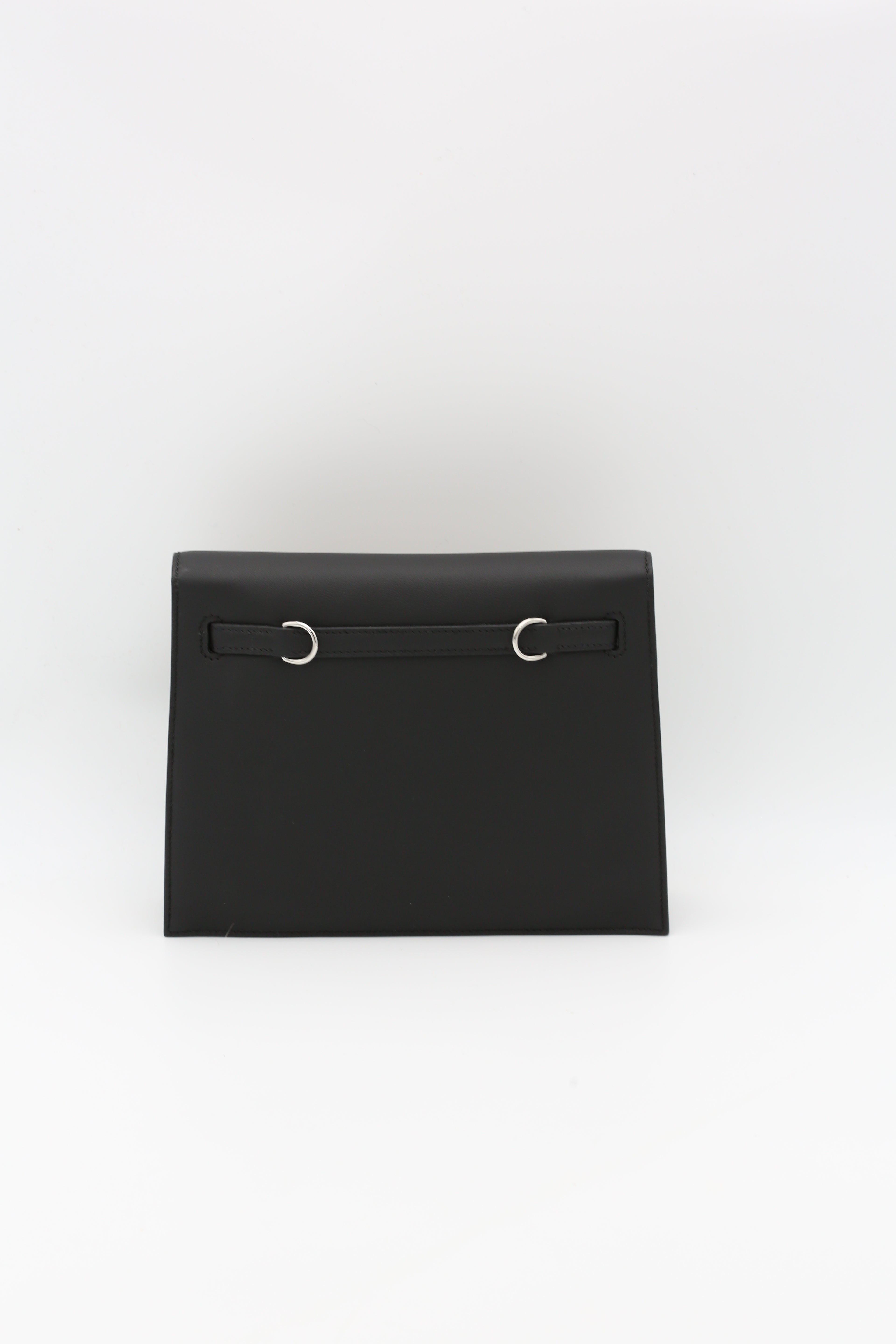 HERMÈS KELLY DANSE NOIR SWIFT SILVER HARDWARE G STAMP