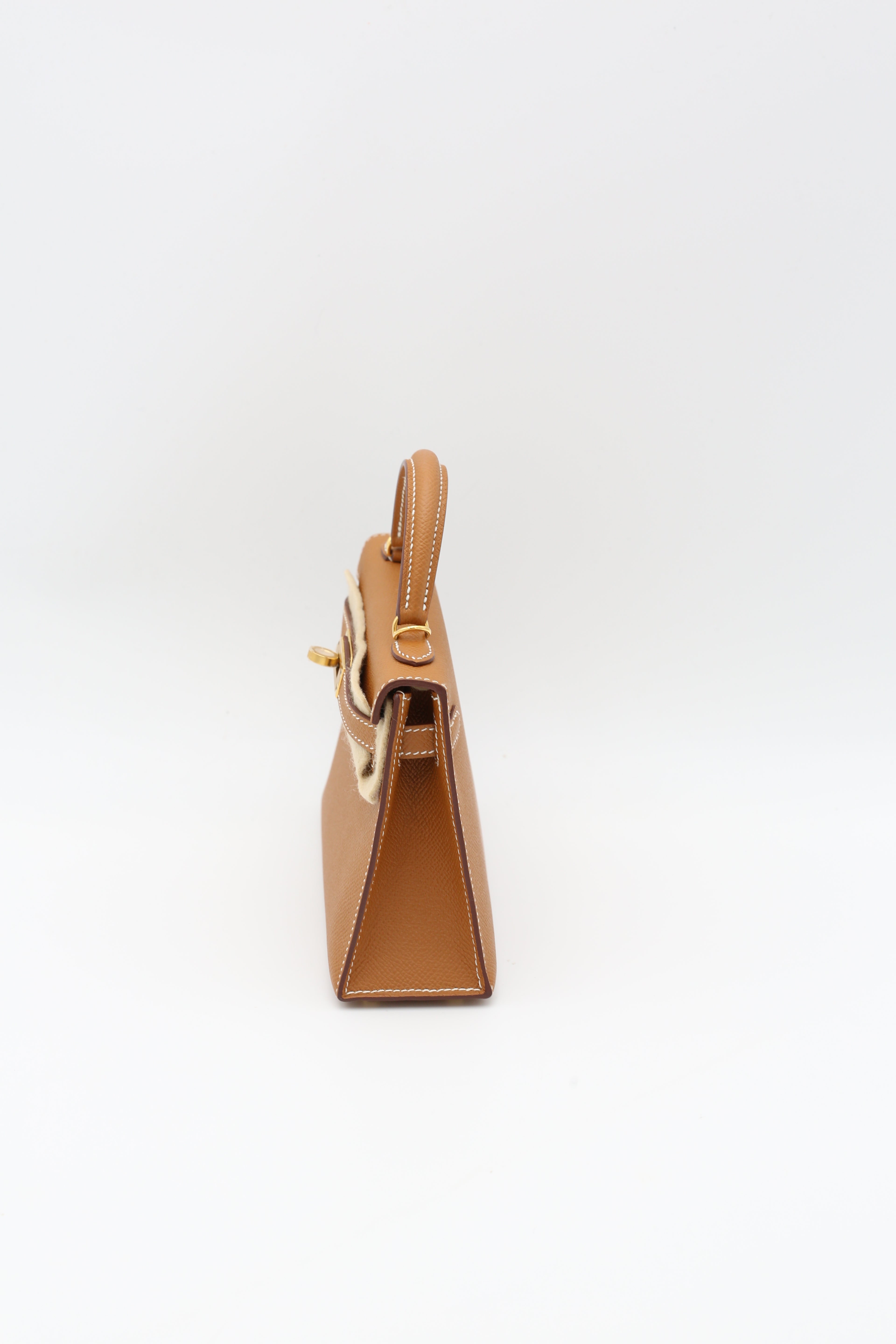HERMÈS MINI KELLY GOLD EPSOM GOLD HARDWARE Y STAMP
