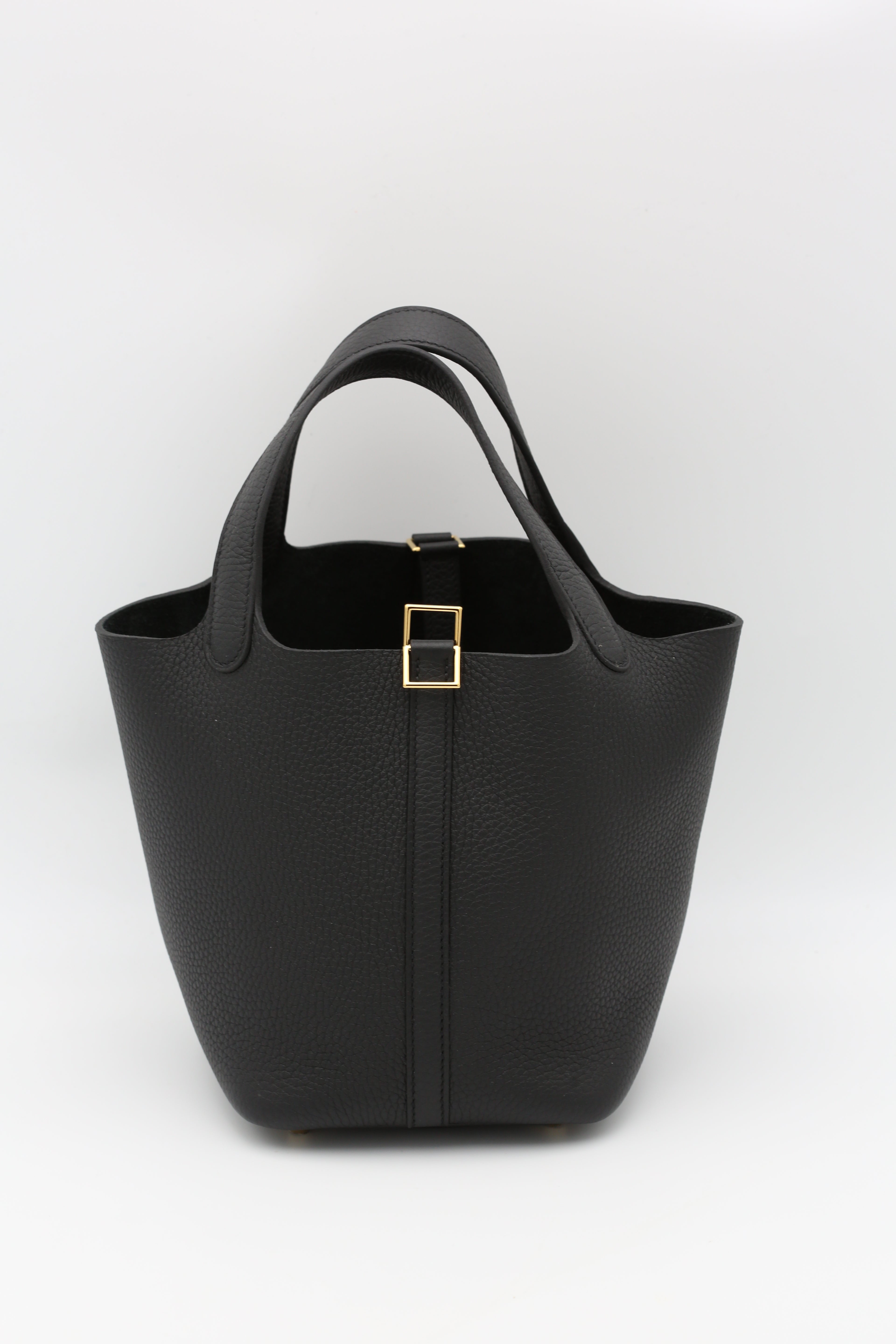 HERMÈS PICOTIN18 NOIR TC GOLD HARDWARE G STAMP