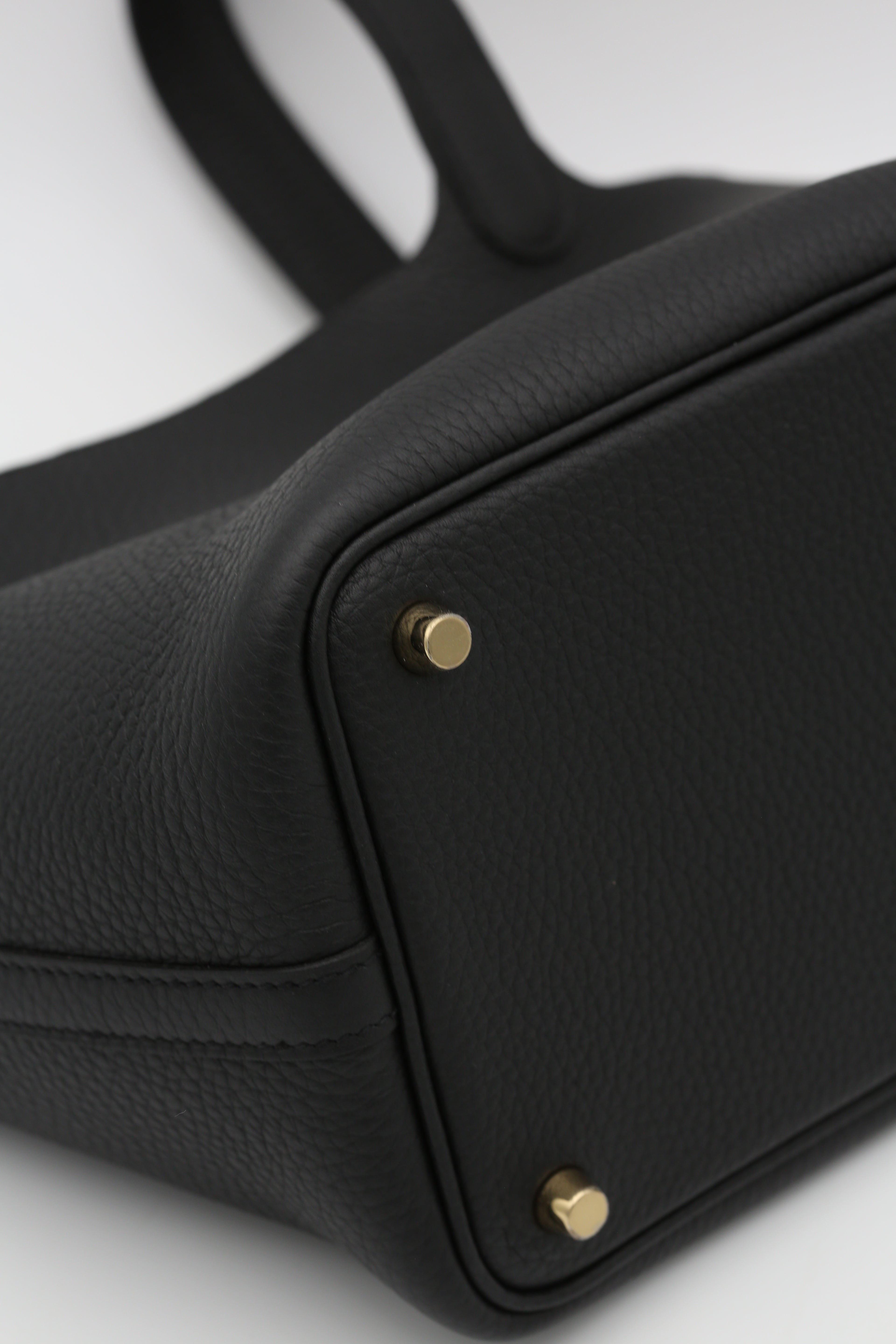 HERMÈS PICOTIN18 NOIR TC GOLD HARDWARE G STAMP