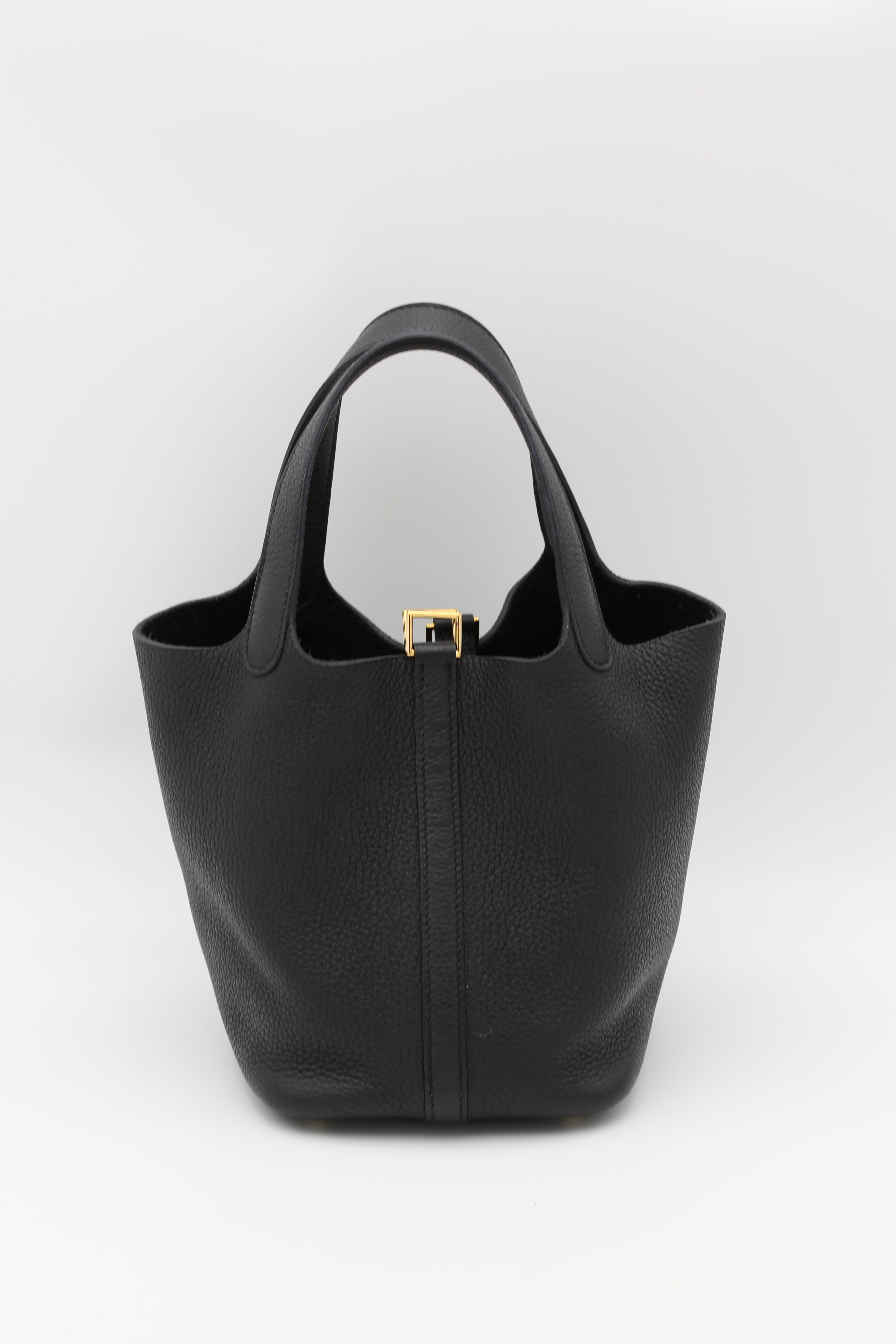 HERMÈS PICOTIN18 NOIR TC GOLD HARDWARE Z STAMP