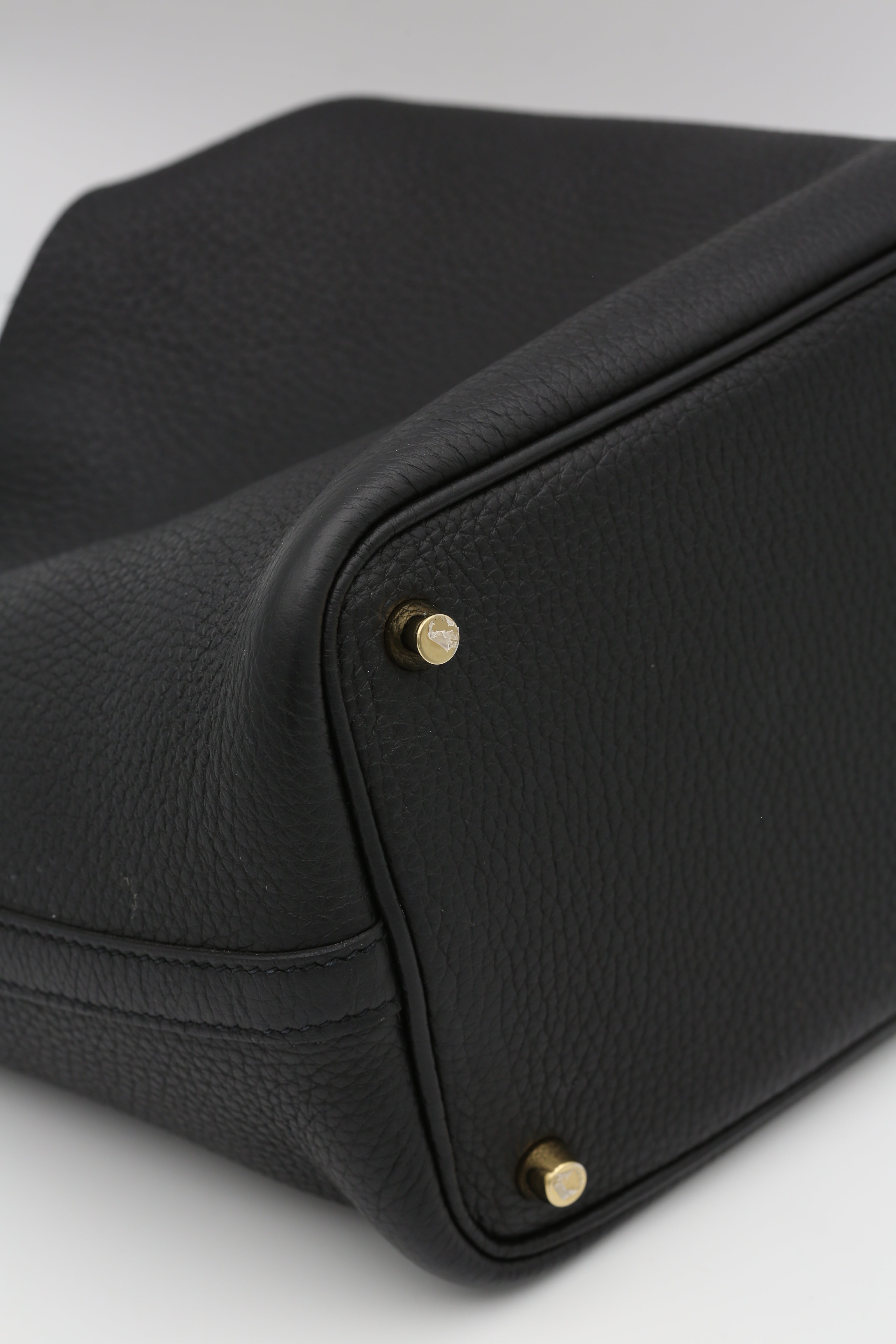 HERMÈS PICOTIN18 NOIR TC GOLD HARDWARE Z STAMP