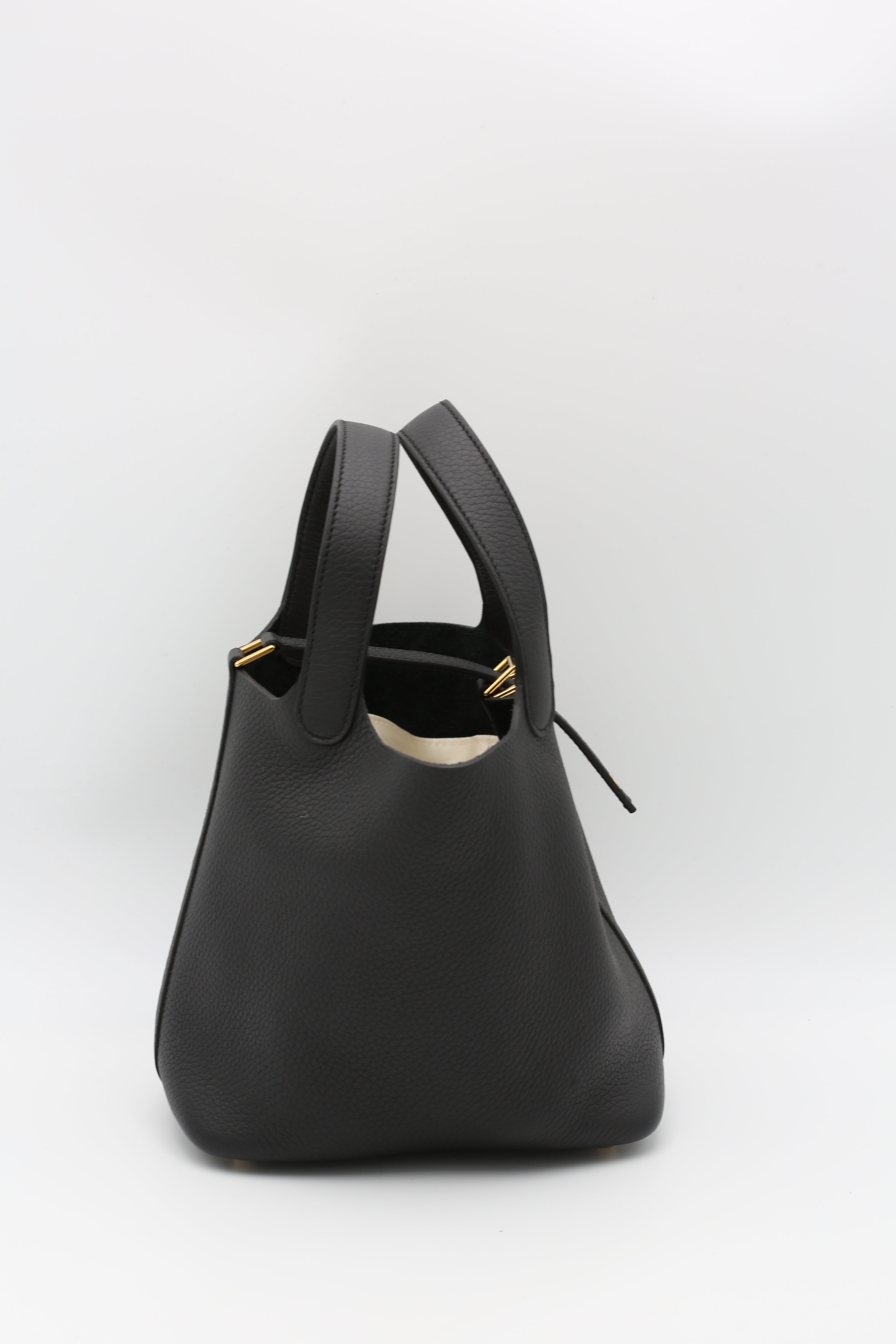 HERMÈS PICOTIN18 NOIR TC GOLD HARDWARE K STAMP