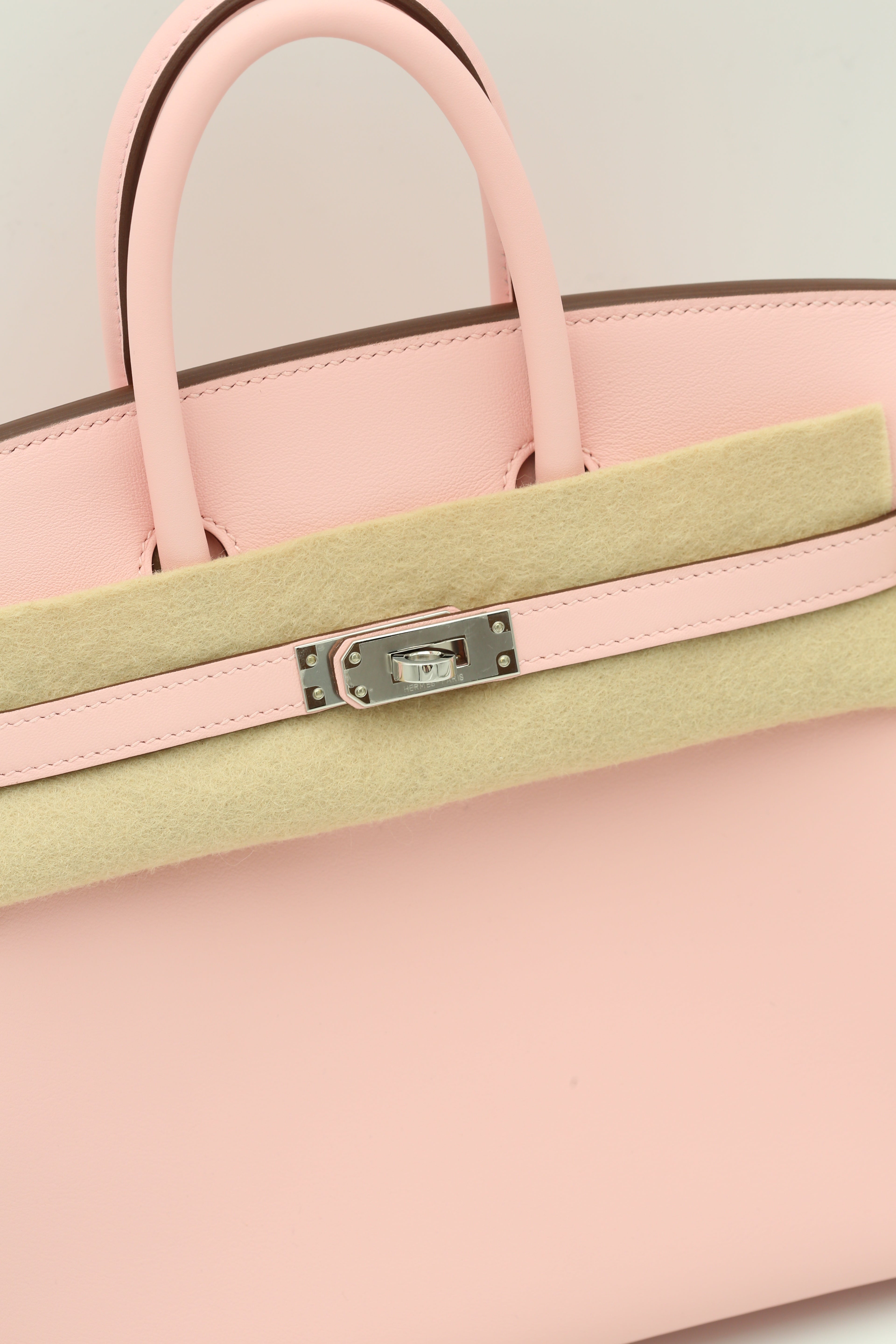 HERMÈS BIRKIN25 ROSE SAKURA SWIFT SILVER HARDWARE G STAMP