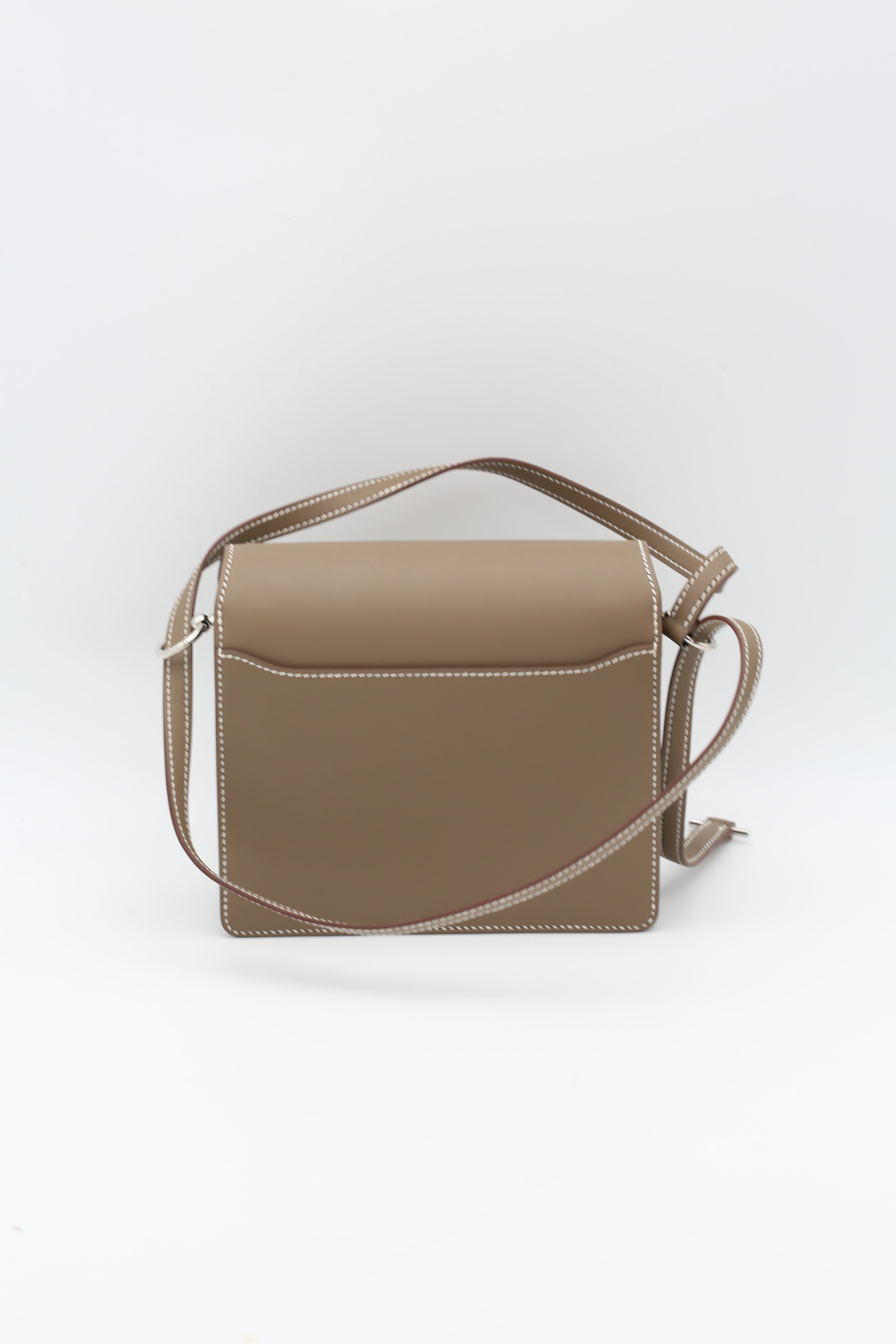 HERMÈS MINI ROULIS ETOUPE SWIFT SILVER HARDWARE U STAMP