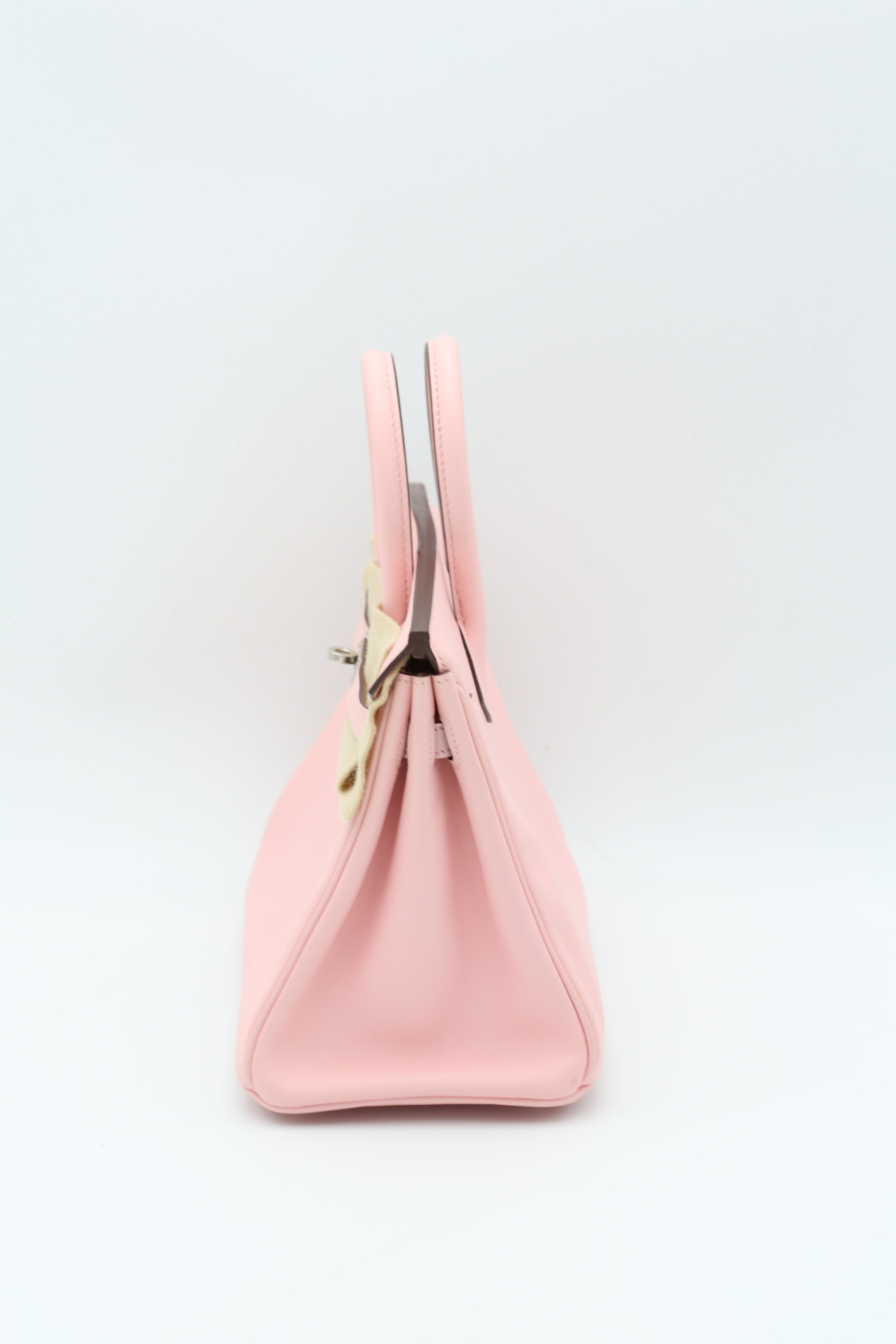 HERMÈS BIRKIN25 ROSE SAKURA SWIFT SILVER HARDWARE D STAMP