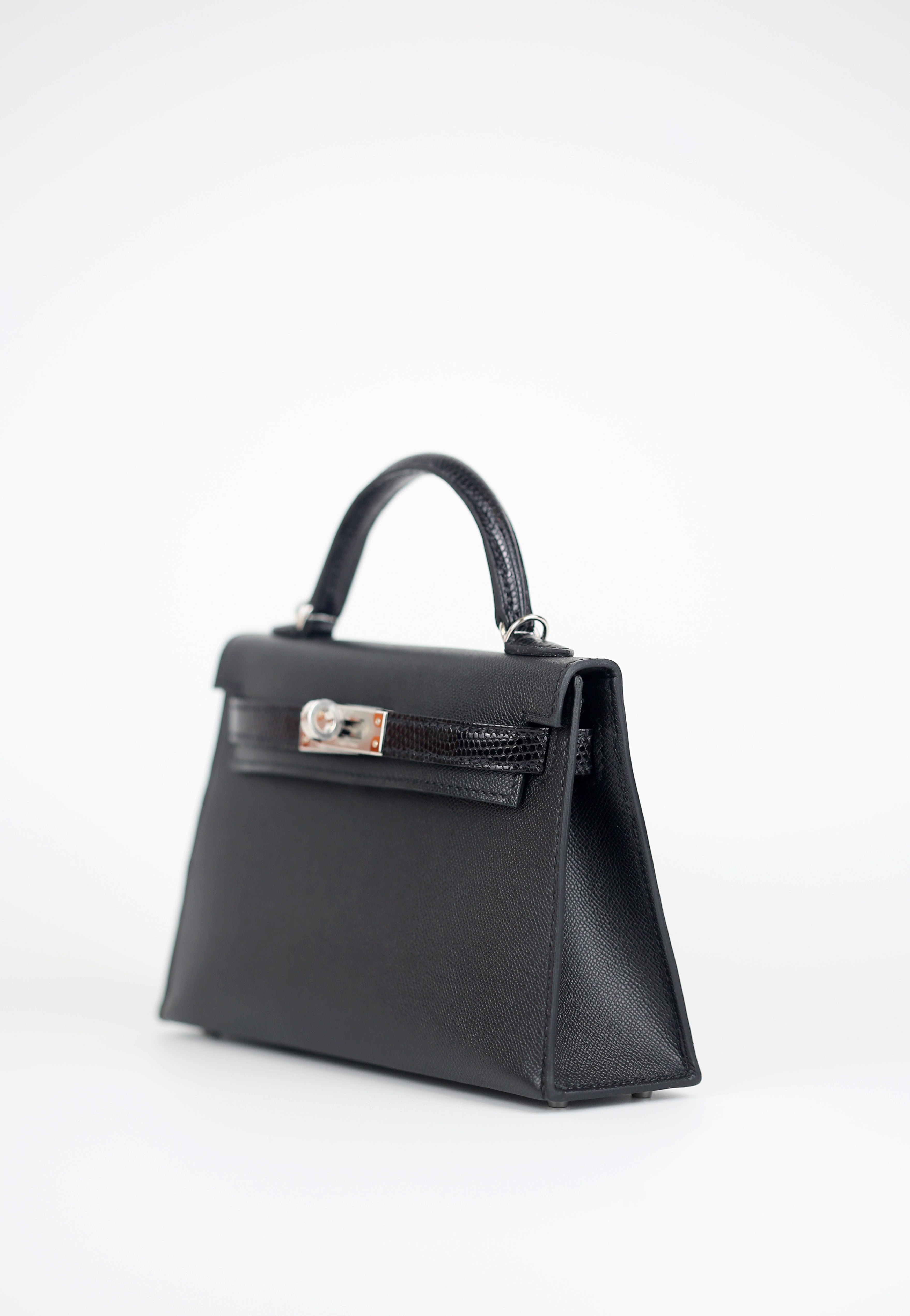 HERMÈS Kelly II Sellier Mini Touch Madam 皮革 | 亮面鳄鱼皮