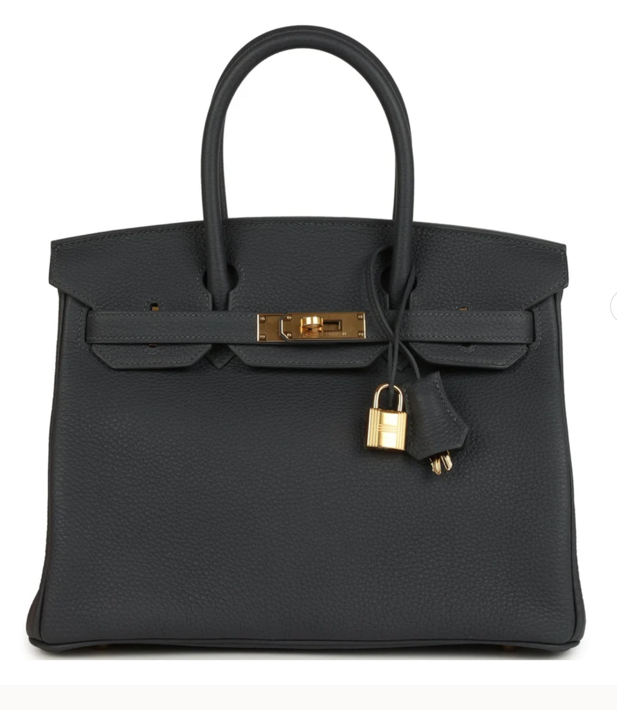 HERMES BIRKIN30 NOIR GOLD HARDWARE D STAMP