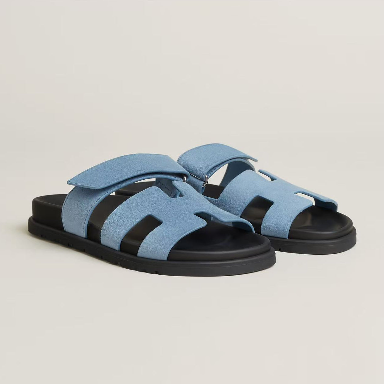 HERMÈS CHYPRE SANDAL BLEU SIZE 37