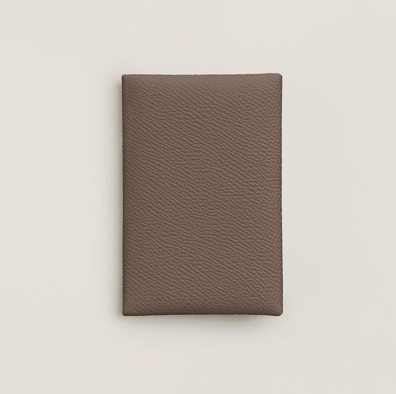 HERMÈS CALVI CARD HOLDER ETOUPE EPSOM