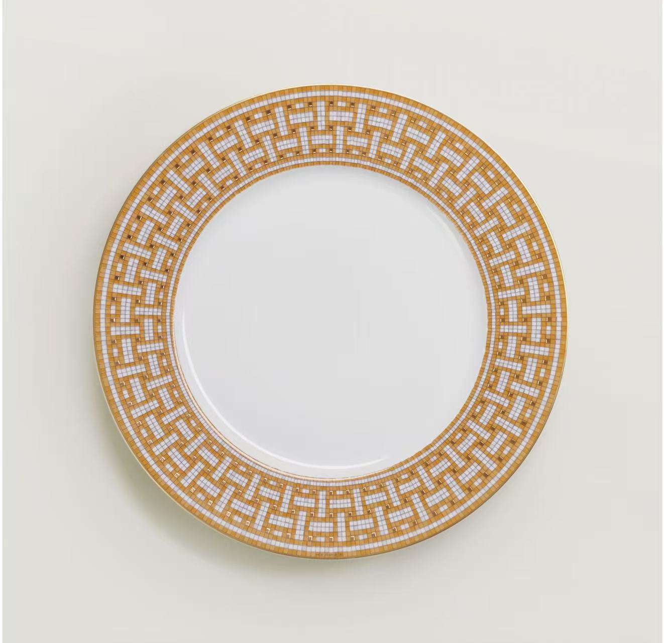 HERMÈS MOSAIQUE AU 24 GOLD ROUND DINNER PLATE