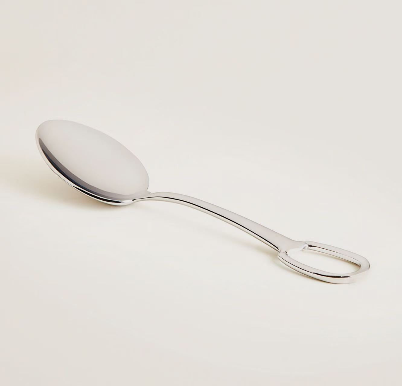 HERMÈS ATTELAGE SILVER SERVING SPOON