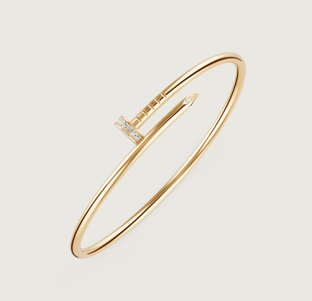 CARTIER JUSTE UN CLOU BRACELET SMALL MODEL DIAMONDS 18K YELLOW GOLD 2022