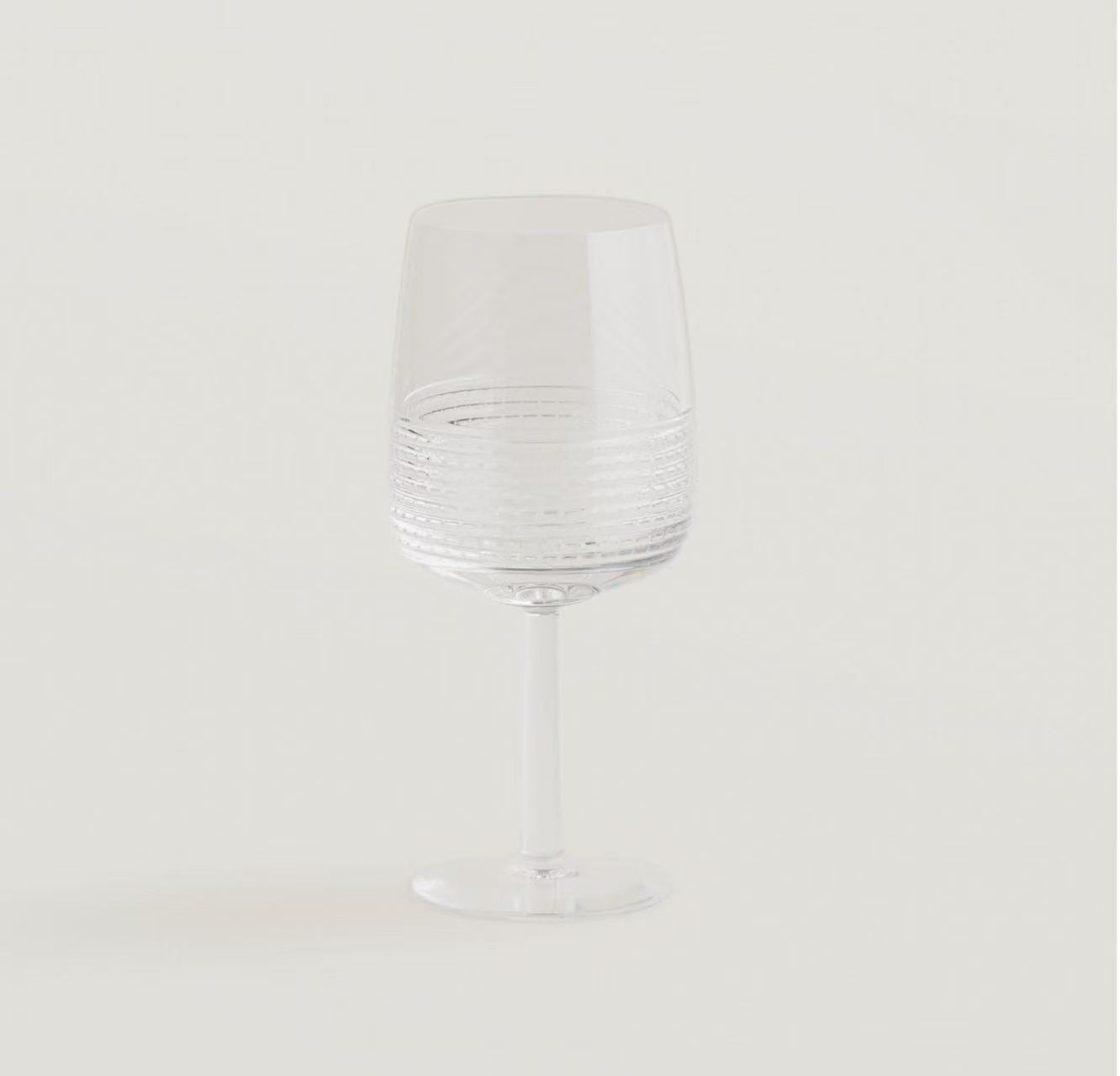 HERMÈS INTERVALLE WINE GLASS CRYSTAL SETS OF TWO
