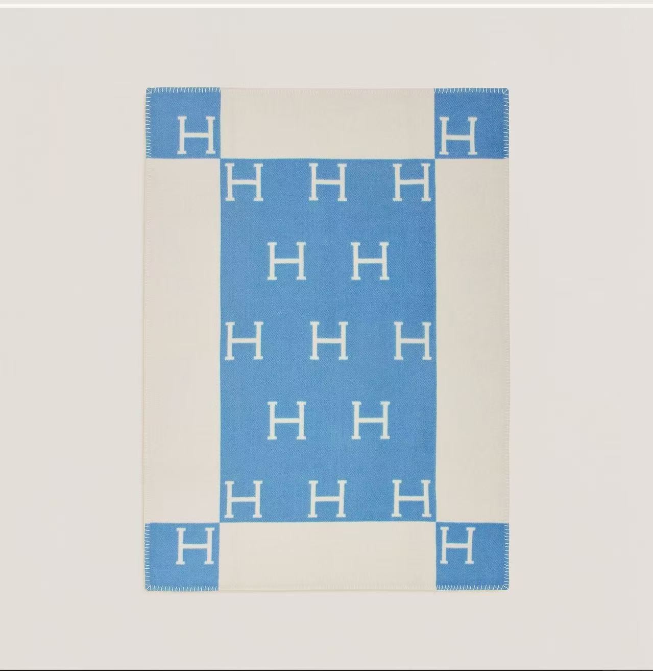 HERMÈS AVALON BABY BLANKET BLEU GENIEVRE